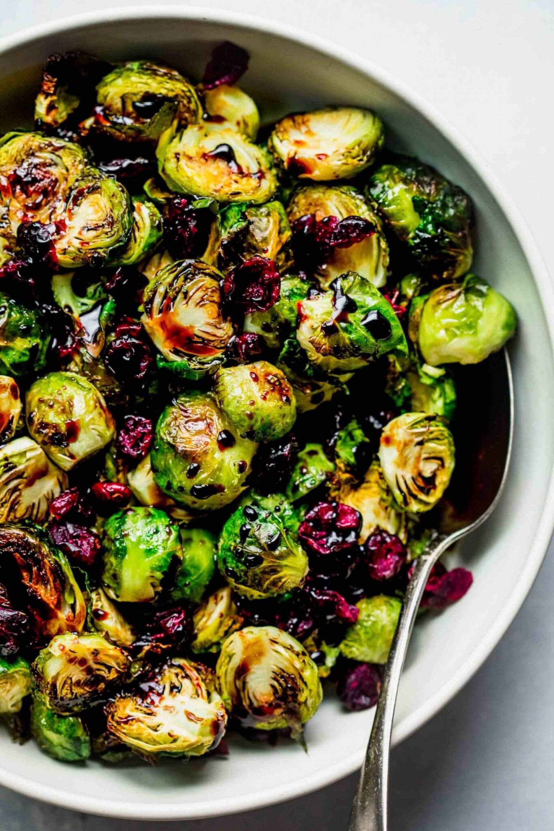 A La Carte Balsamic Roasted Brussels with Dried Cranberry