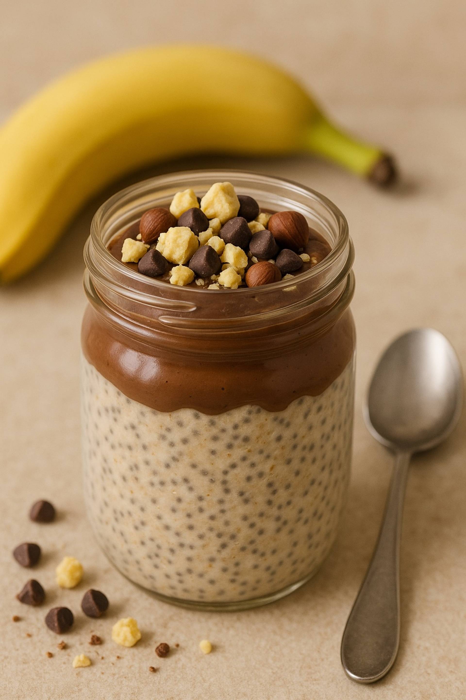 Banana Nutella Protein Overnight Oats - 4 Pack