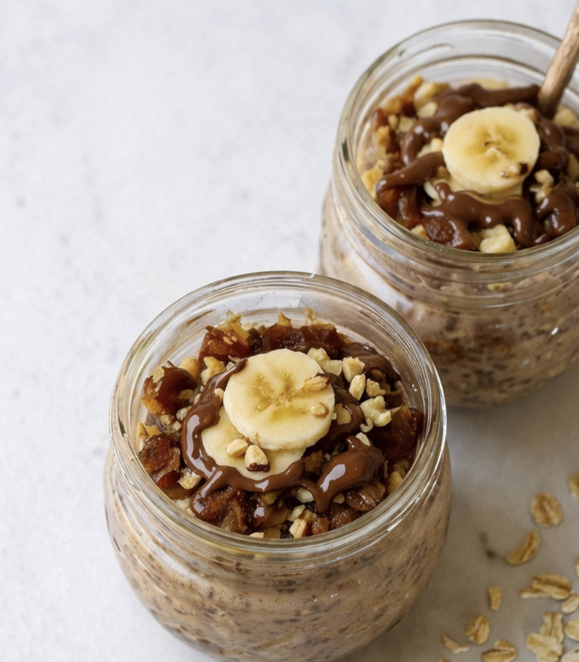 Banana Nutella Protein Overnight Oats - 4 Pack