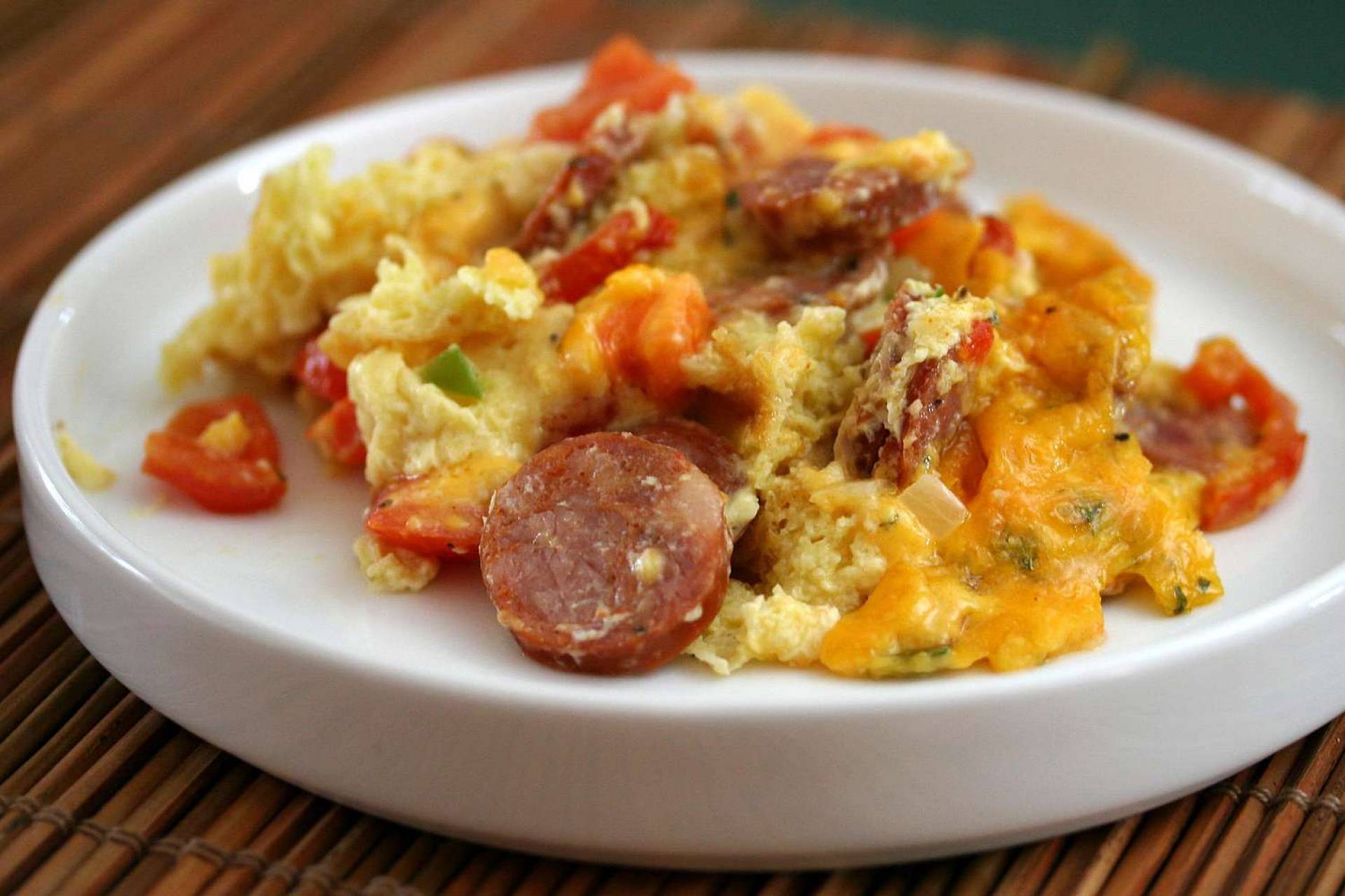Cajun  Veggie Sausage Breakfast Scramble