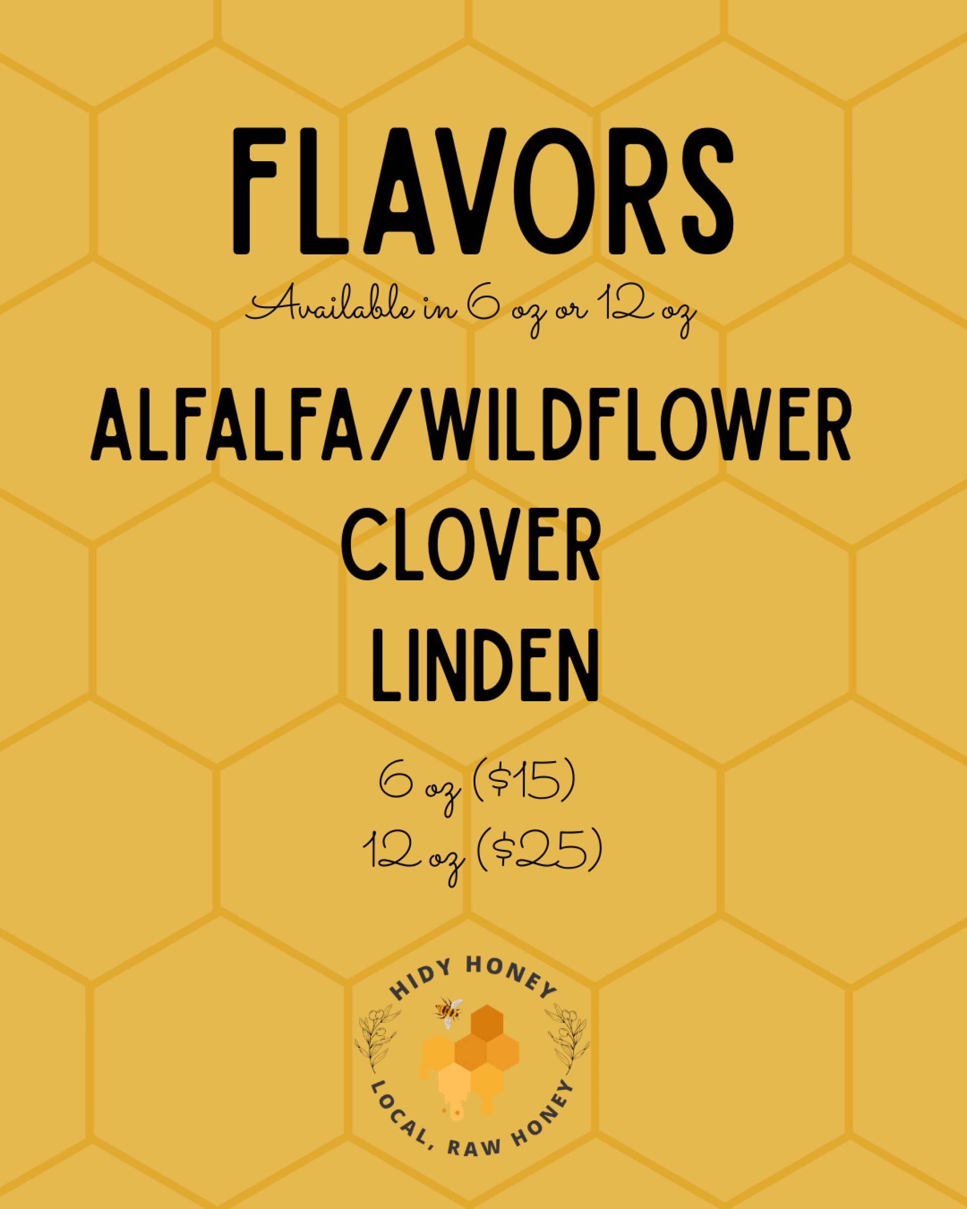 Hidy Honey - Local Raw Alfalfa Wildflower Honey