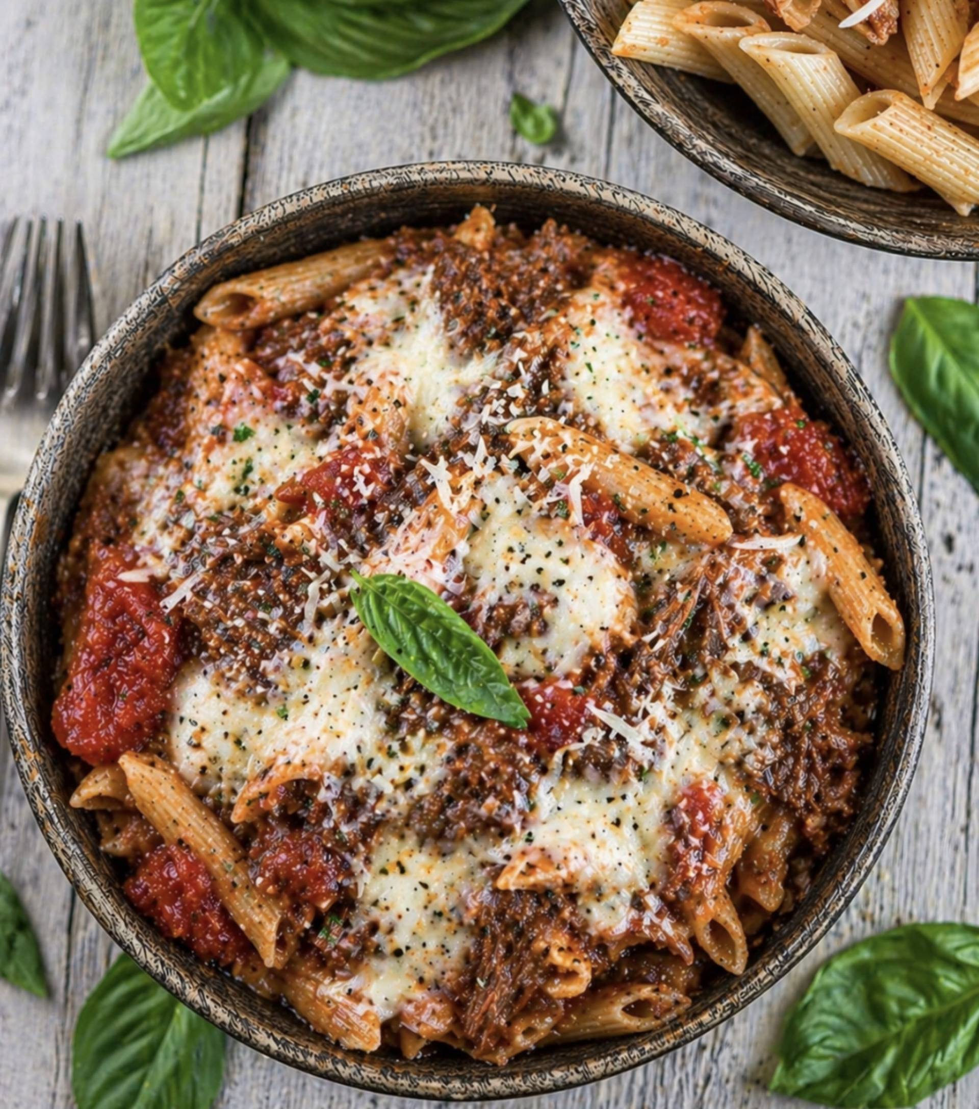 Gluten Free Italian Beef and Pork Ragu with Roasted Veggies and Gluten Free Pasta