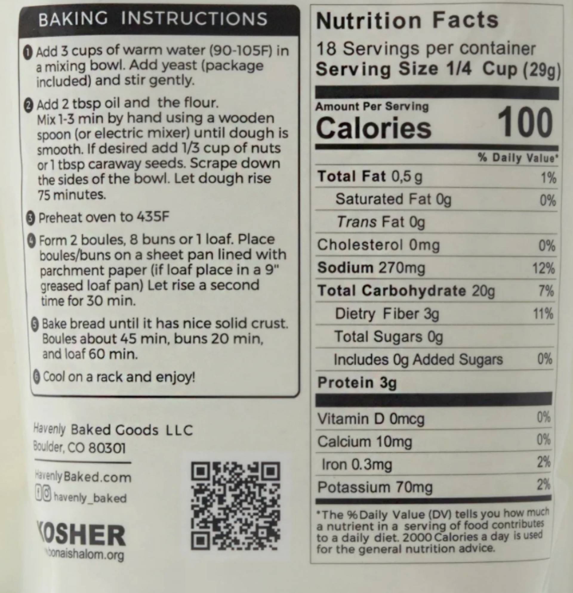 Havenly: Rustic Loaf Bread Mix (19oz)