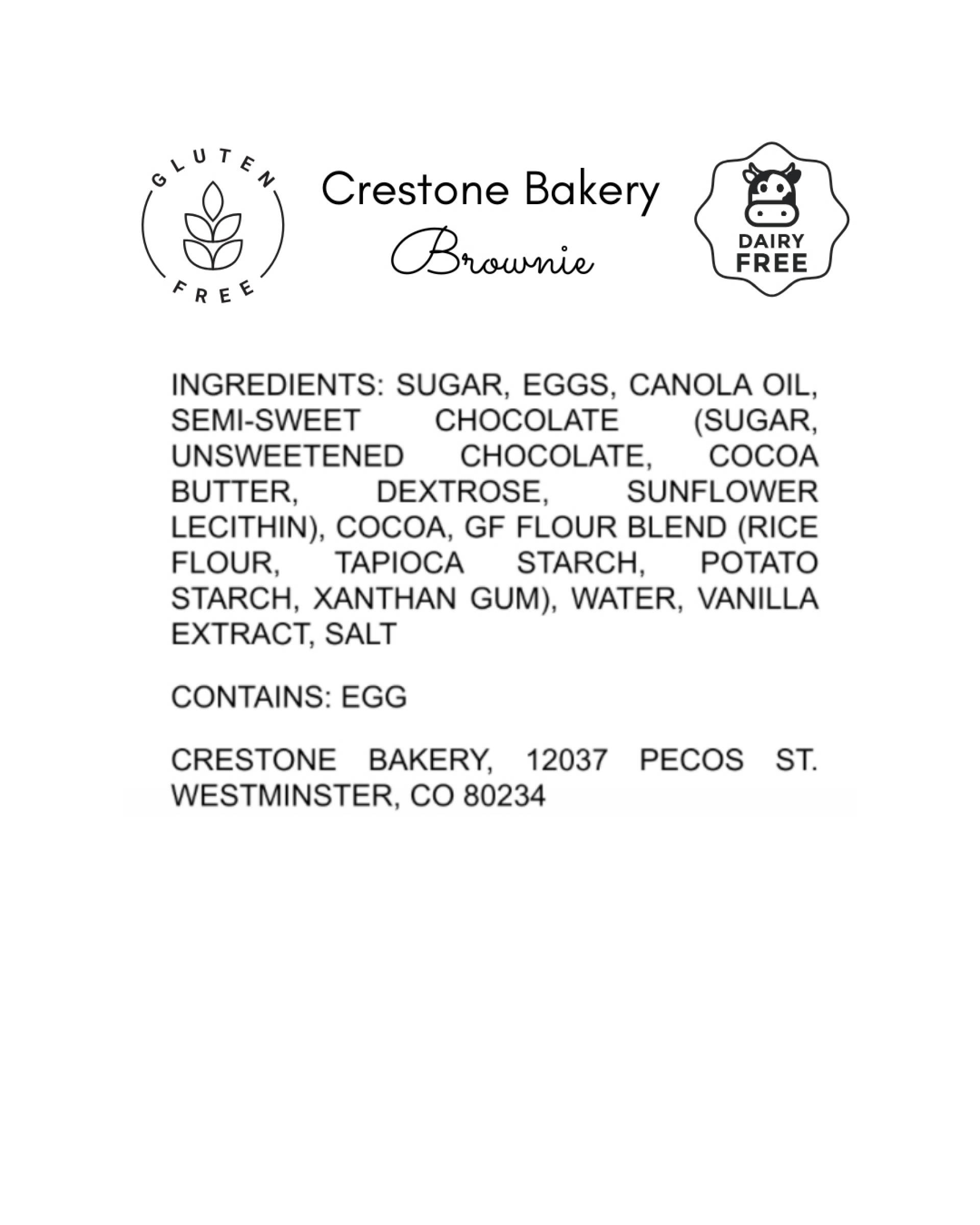 BROWNIE SLICE - CRESTONE BAKERY