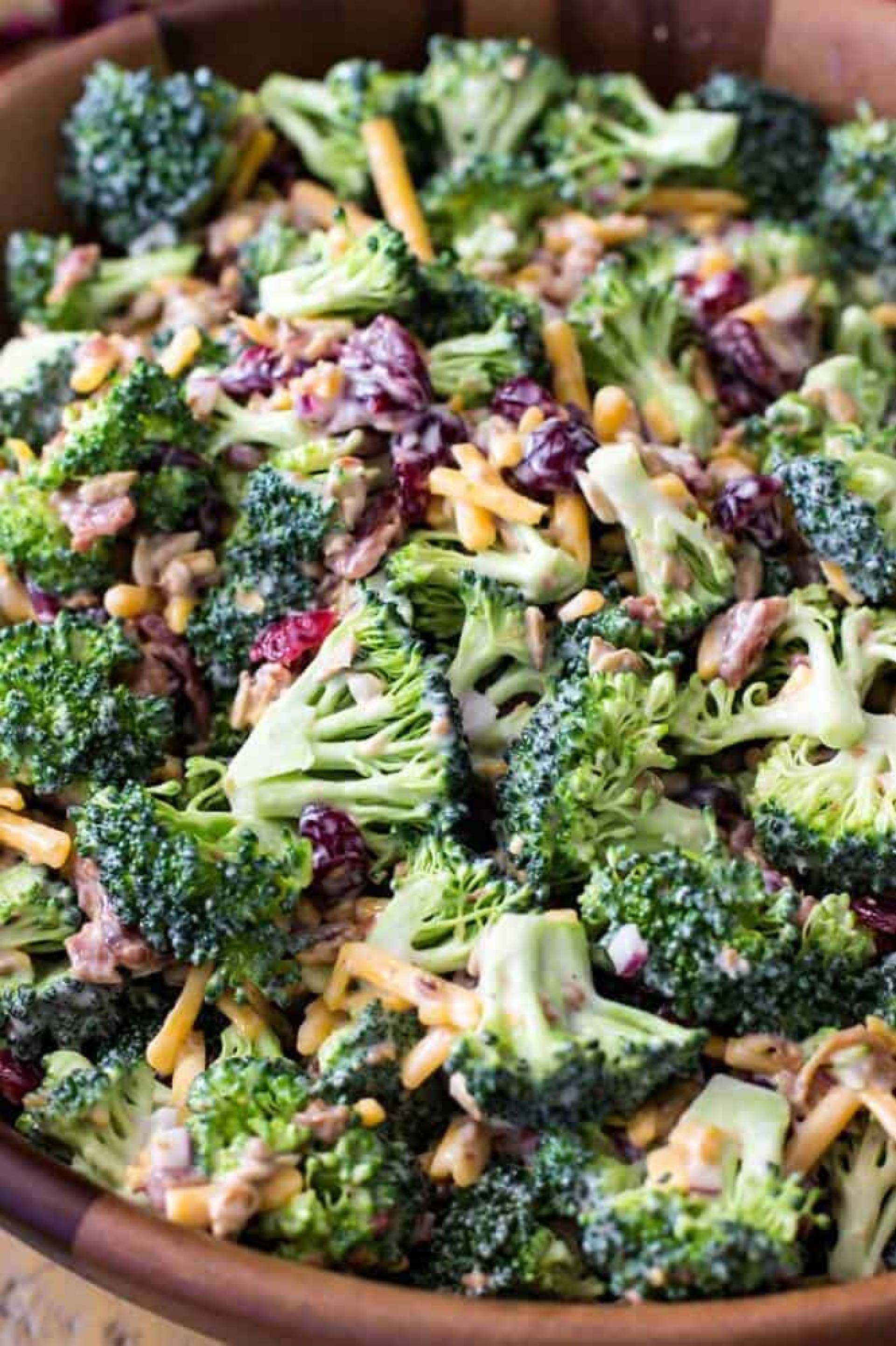A La Carte Summertime Broccoli Salad with Cheddar and Bacon - 4th of July