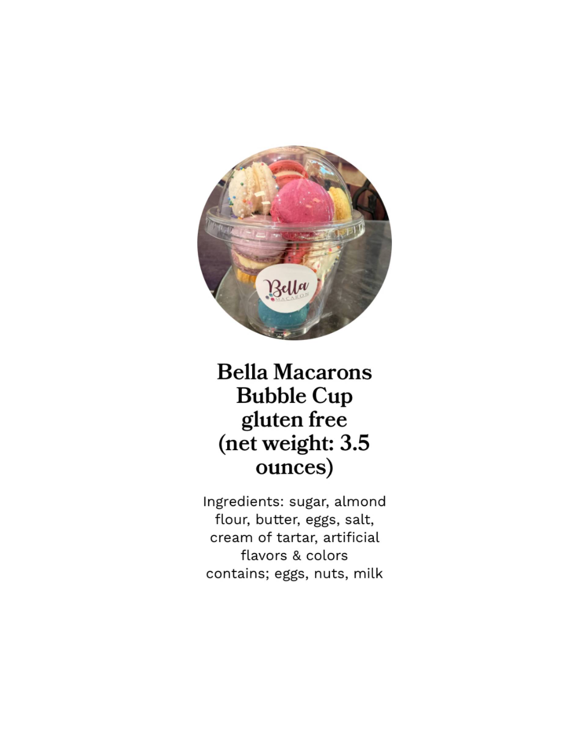 BELLA MACARON BUBBLE CUP
