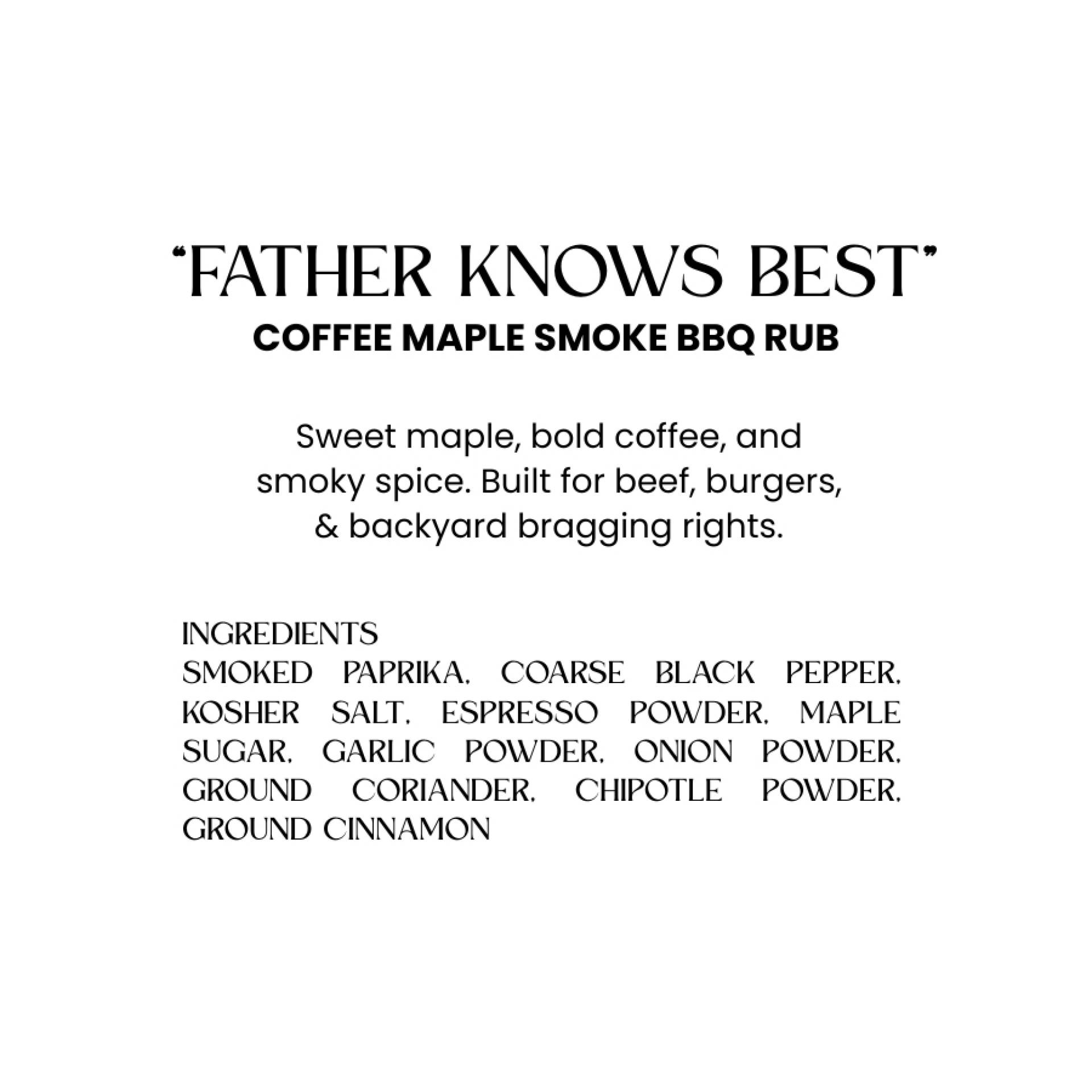Father Knows Best Spice CKC