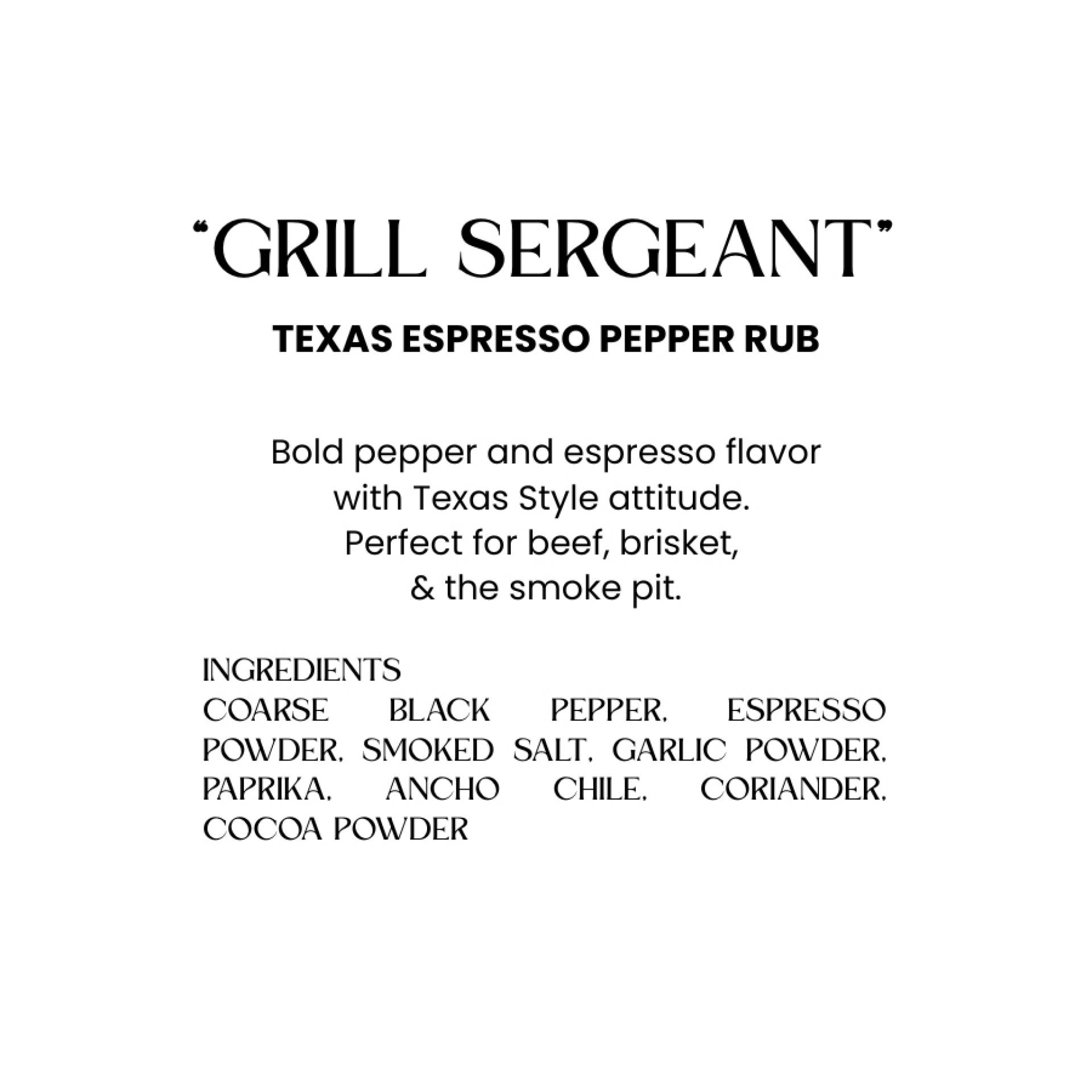 Grill Sergeant Spice CKC