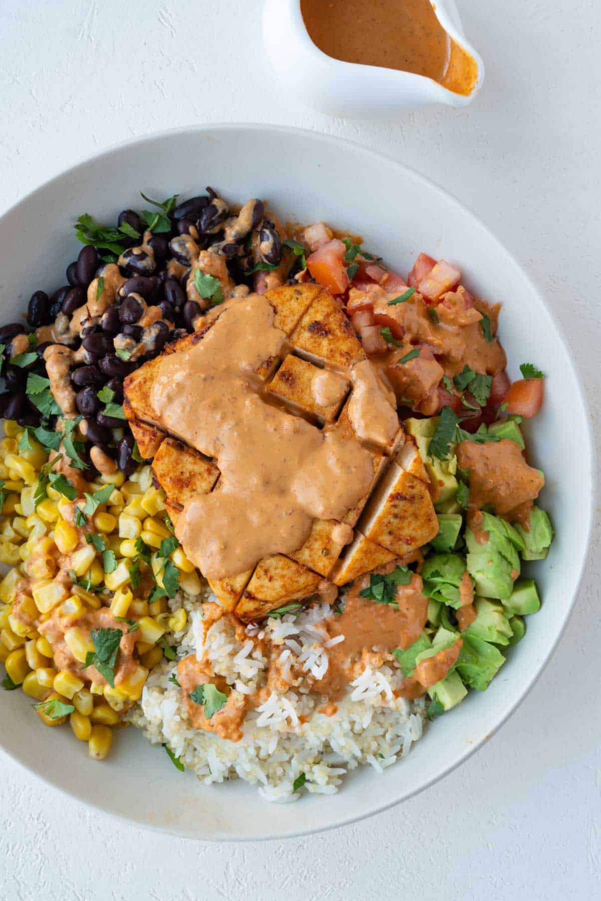 Baja Chicken Bowls with Chipotle Crema