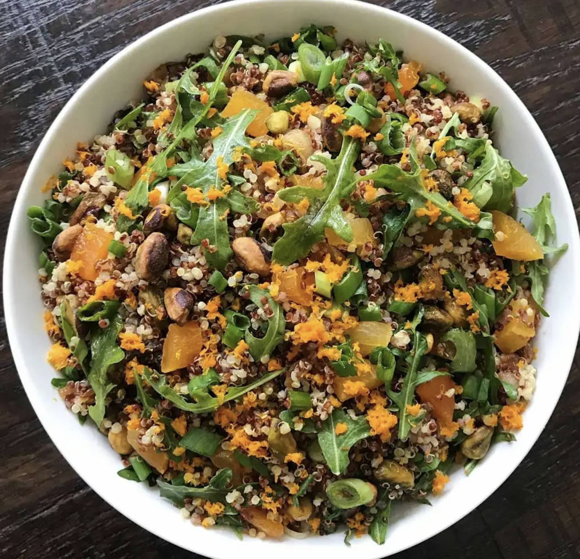 Grilled Flank Steak with Superfood Apricot, Goat Cheese, Chickpea and Quinoa Salad