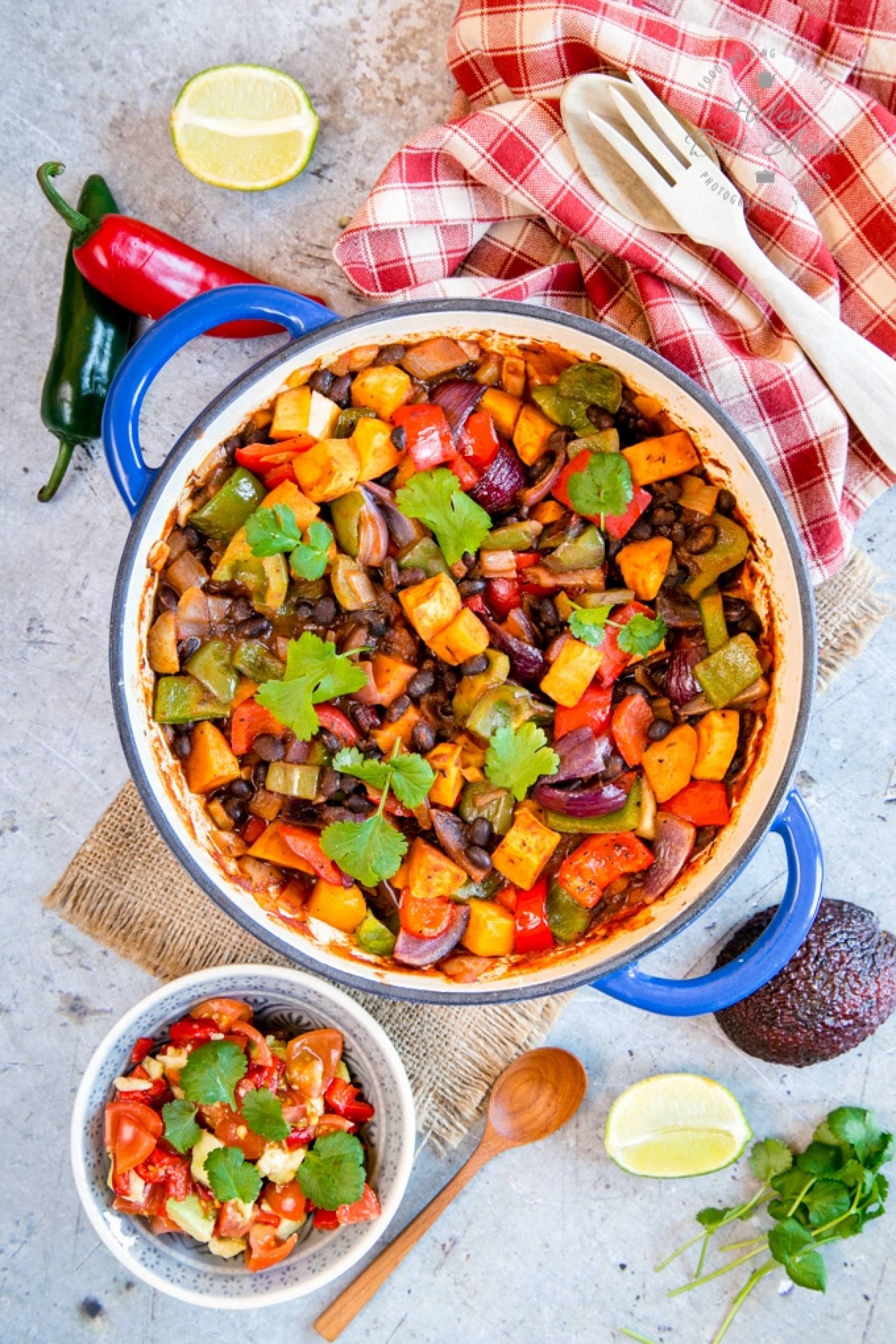 Brazilian Chimichurri Grilled Pork Medallions with Feijoada Veggies