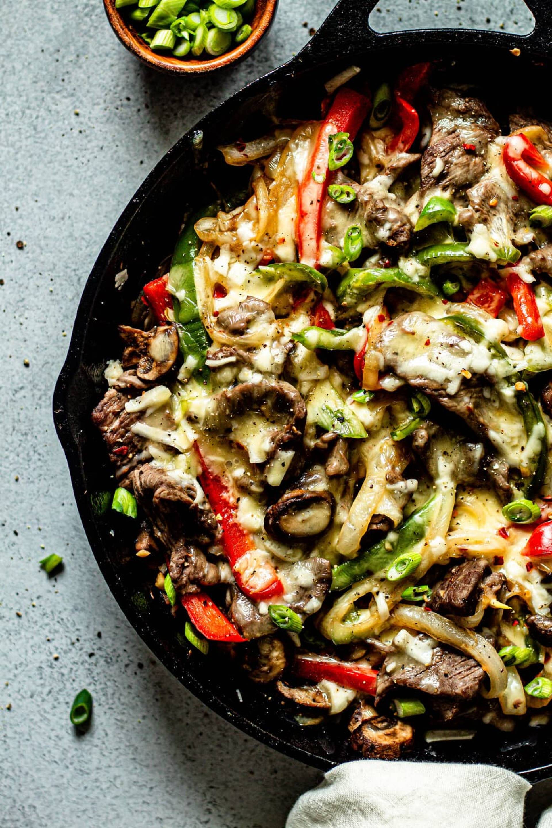 Dairy Free Philadelphia Cheesesteak Bowl with Yukon Potatoes