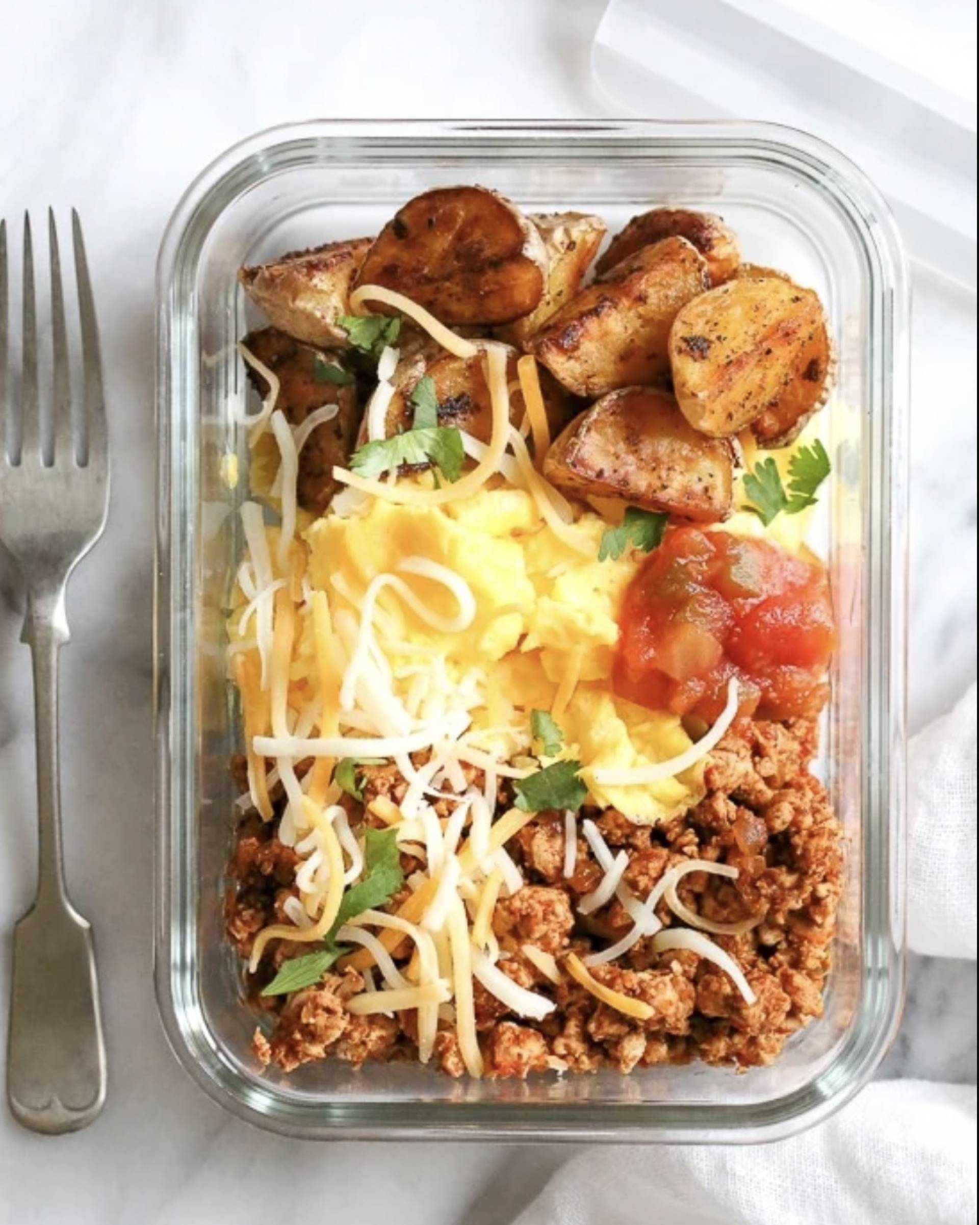 Beef Taco Scramble Breakfast Bowl