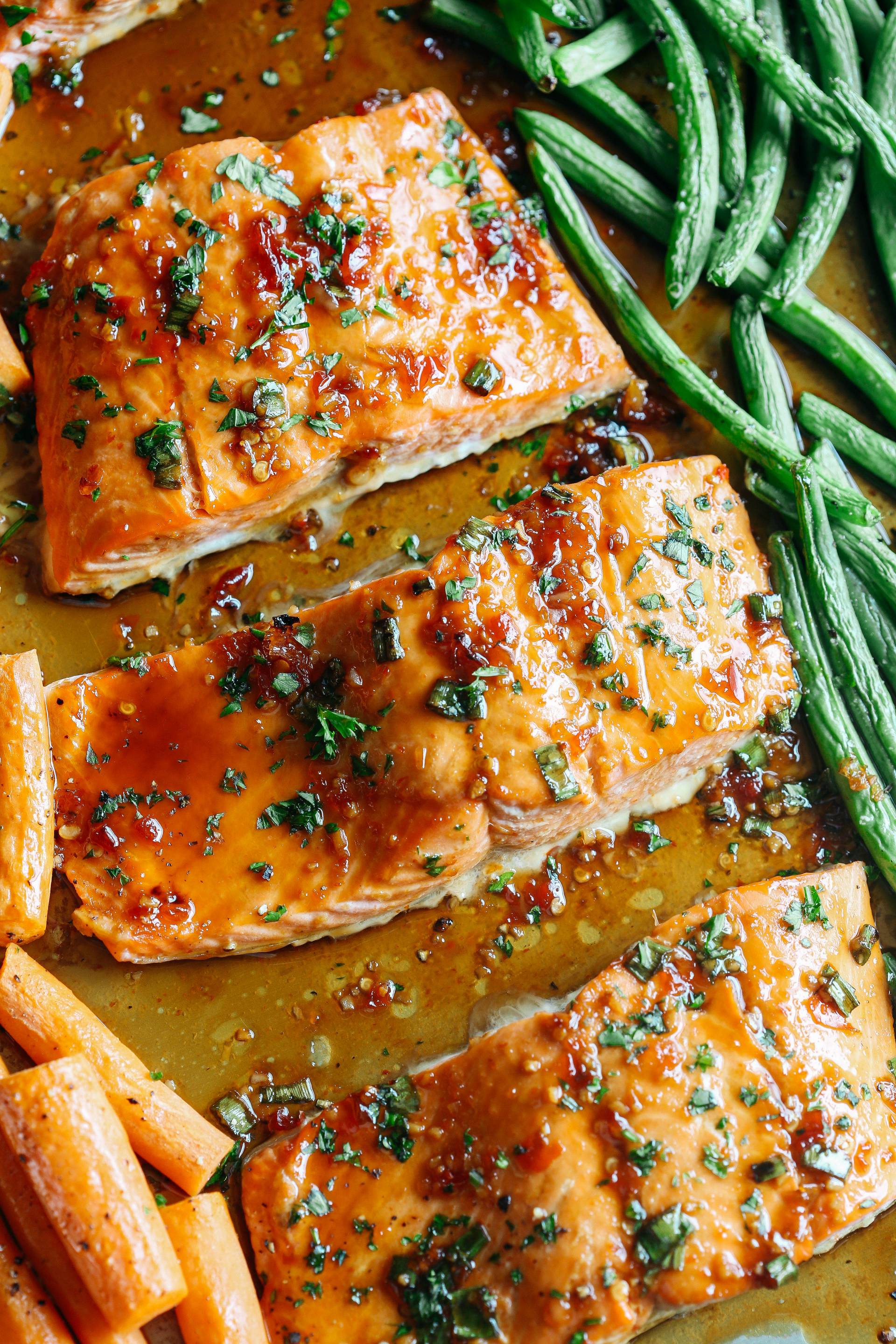 Maple Glazed Salmon with Purple Rice Blend and Roasted Veggies