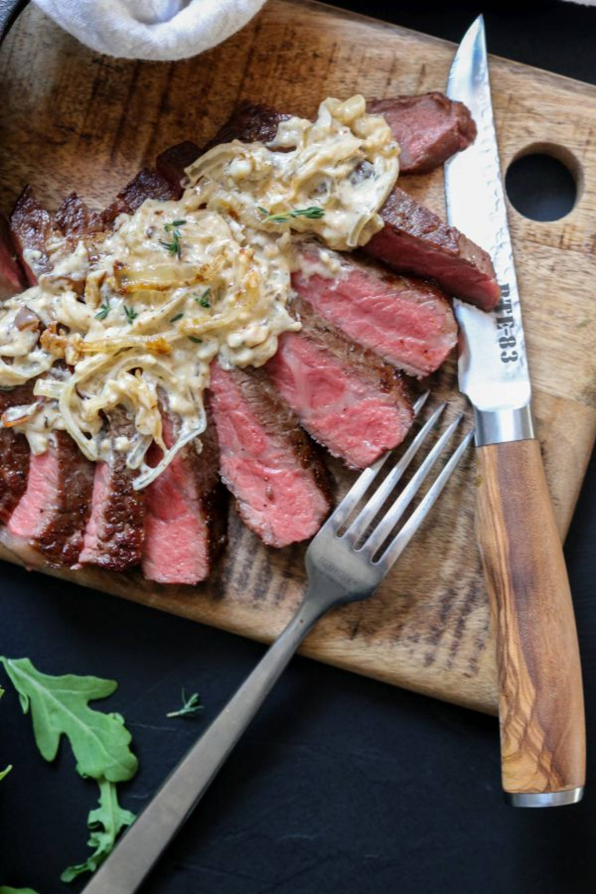 Flank Steak with Balsamic Caramelized Onions and Roasted Potatoes