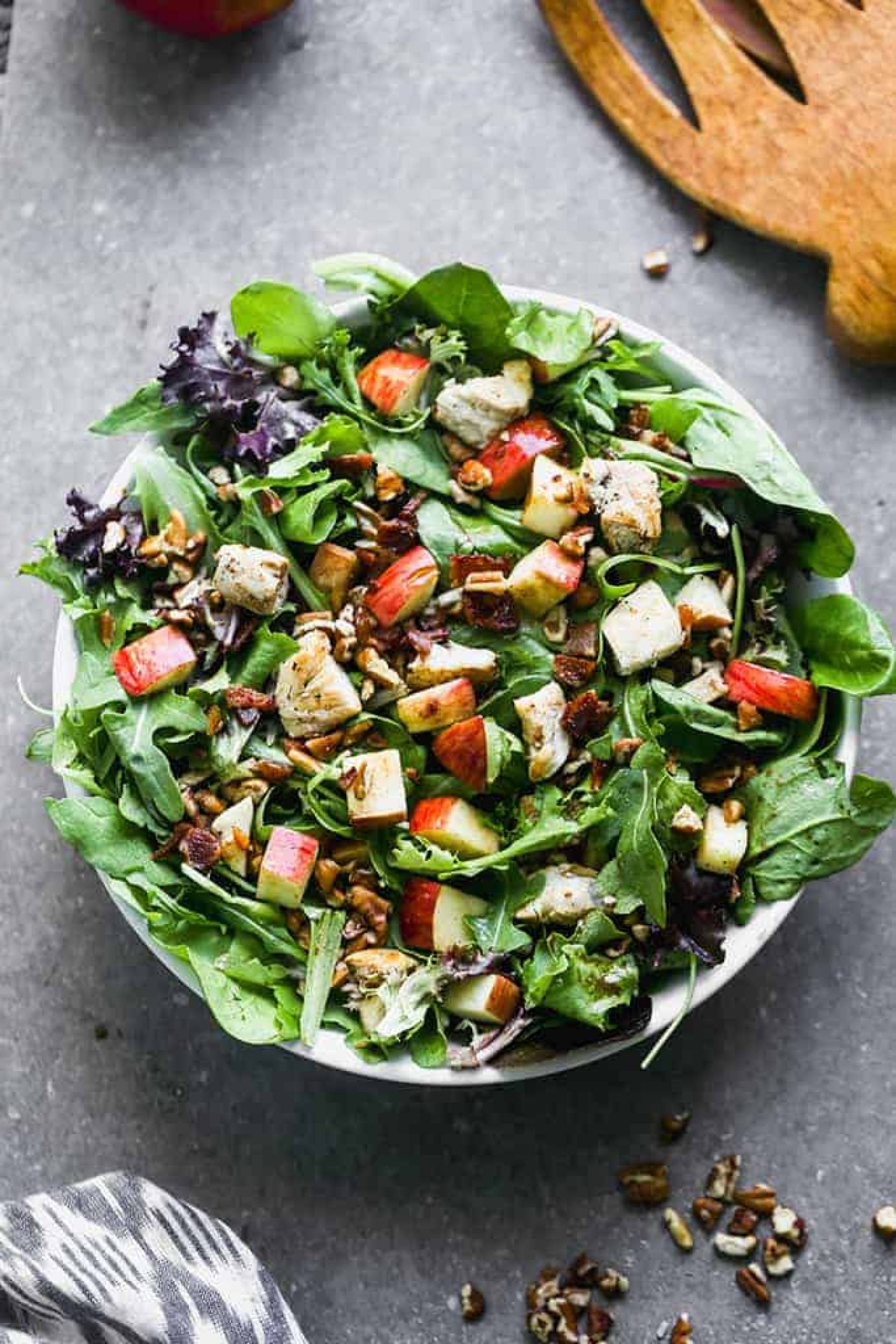 GIVE BACK- Apple Bacon Pecan Salad with Grilled Chicken