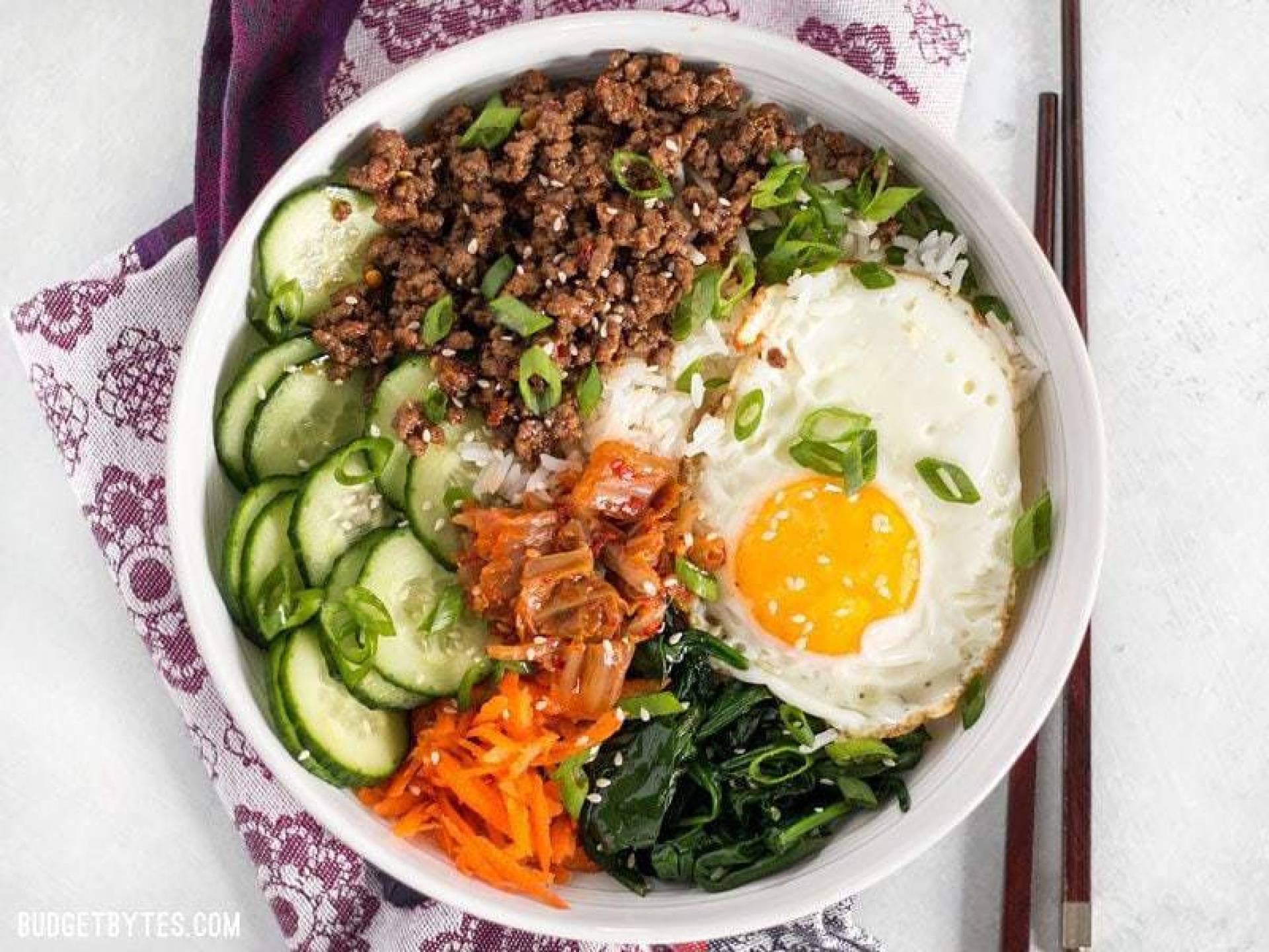 Korean Beef Bibimbap Bowls