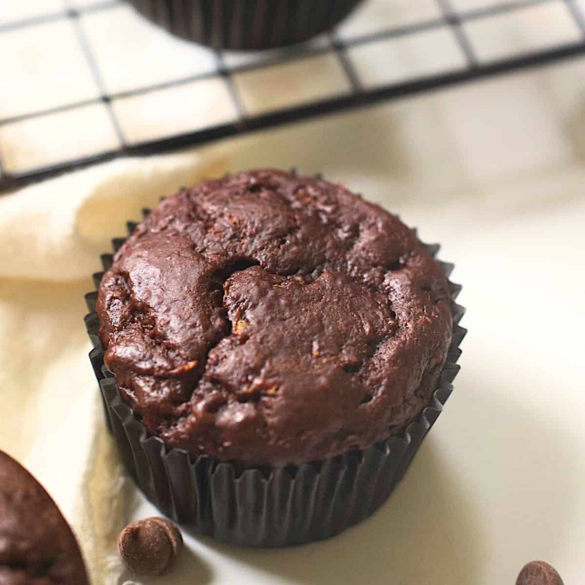 SOLD OUT Double Chocolate Zucchini Protein Muffins
