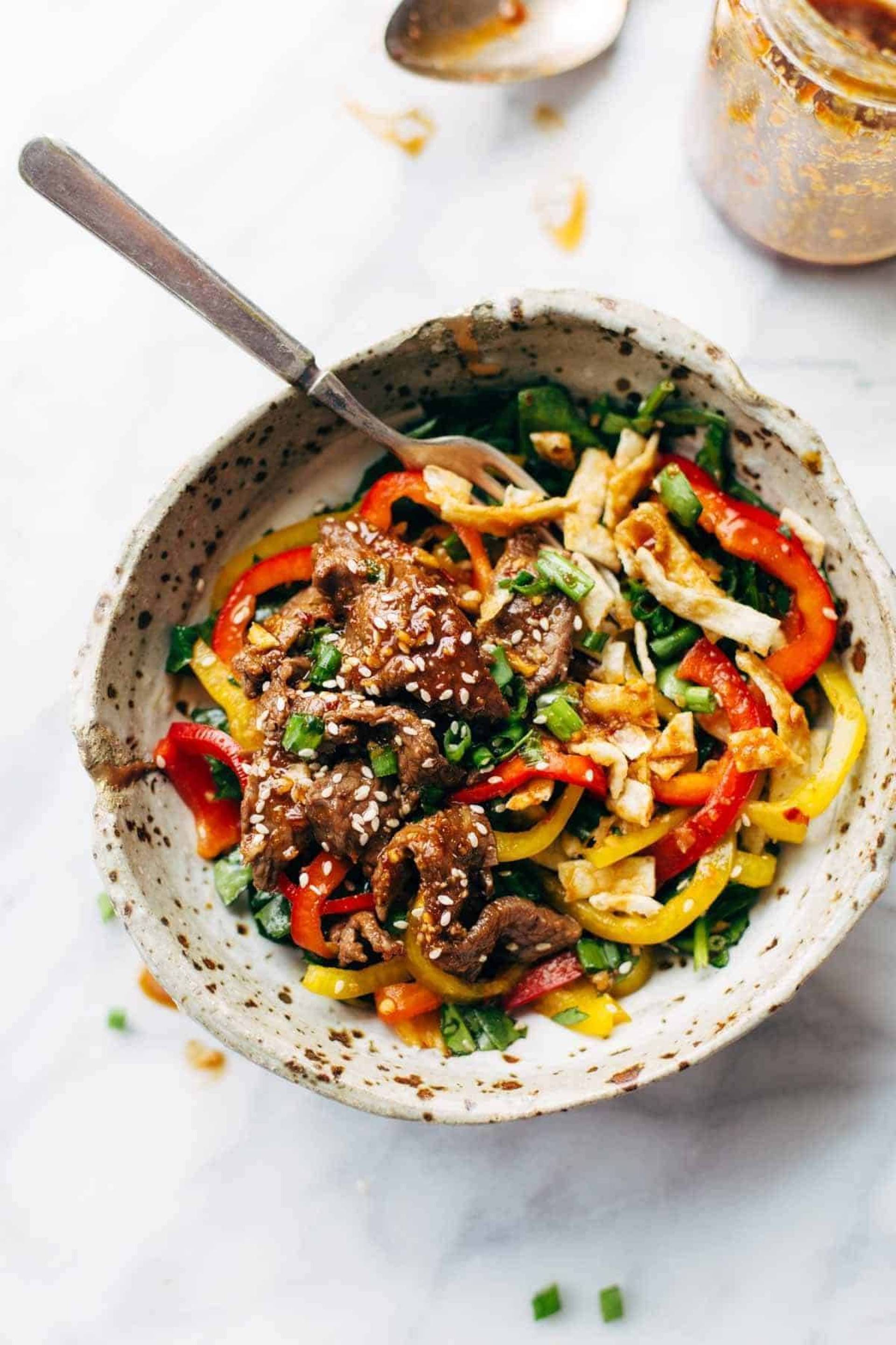 Korean Beef BBQ Bowls with Sesame Sauce