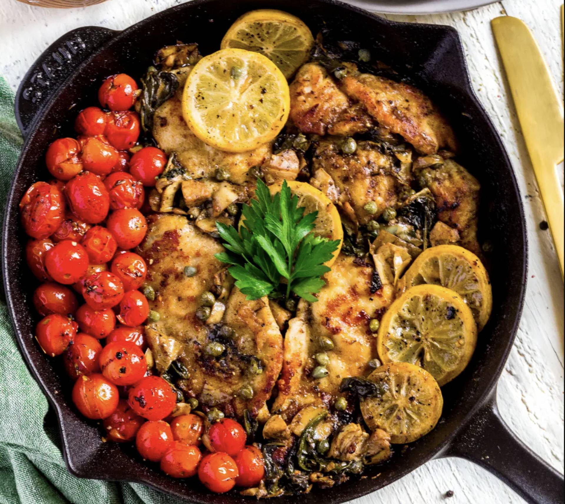 California Chicken Piccata with Protein Penne