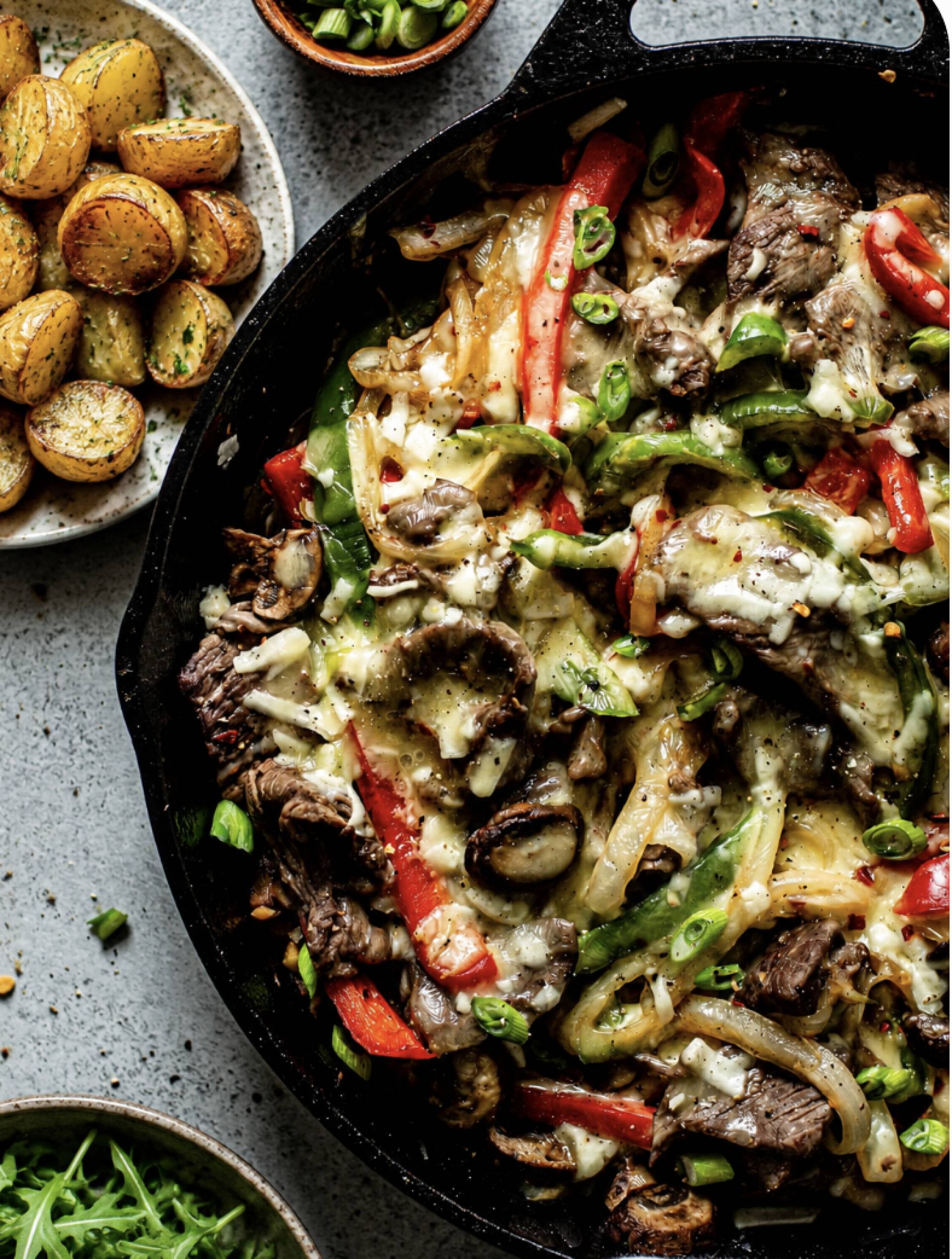 Philadelphia Cheesesteak Bowl with Yukon Potatoes