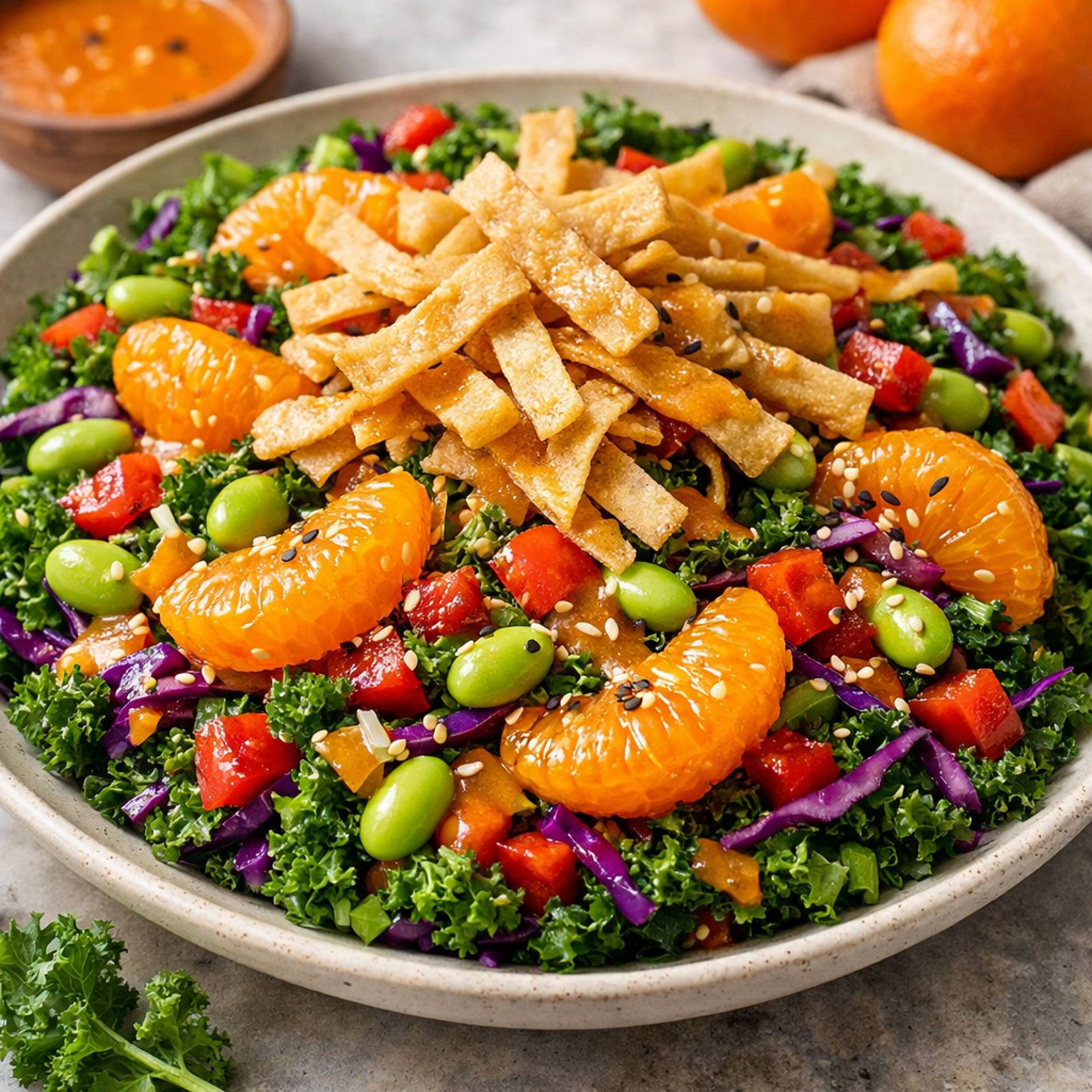 GIVE BACK - Mandarin Kale Salad with an Asian Vinaigrette