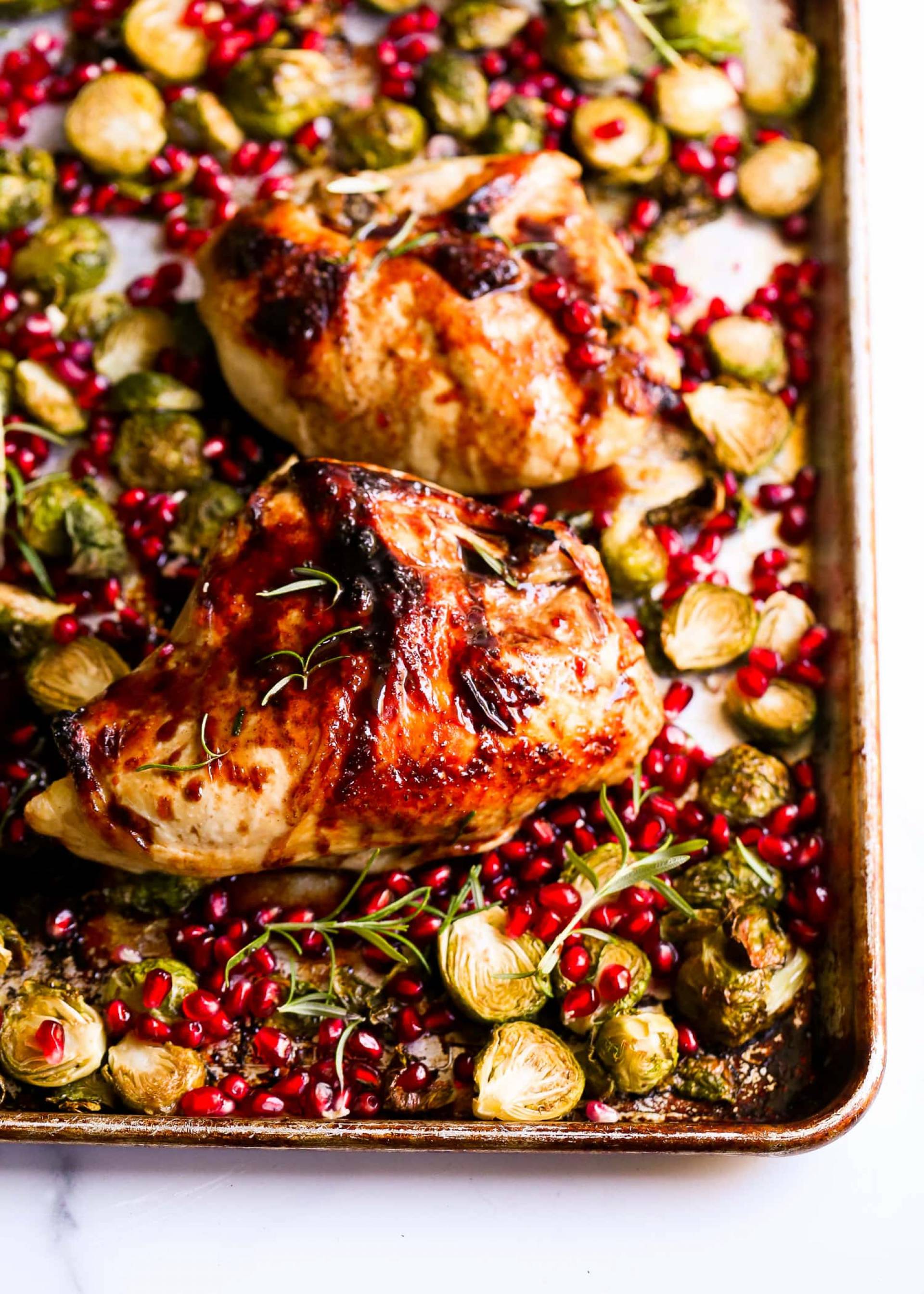 Pomegranate Chicken with Acorn Squash