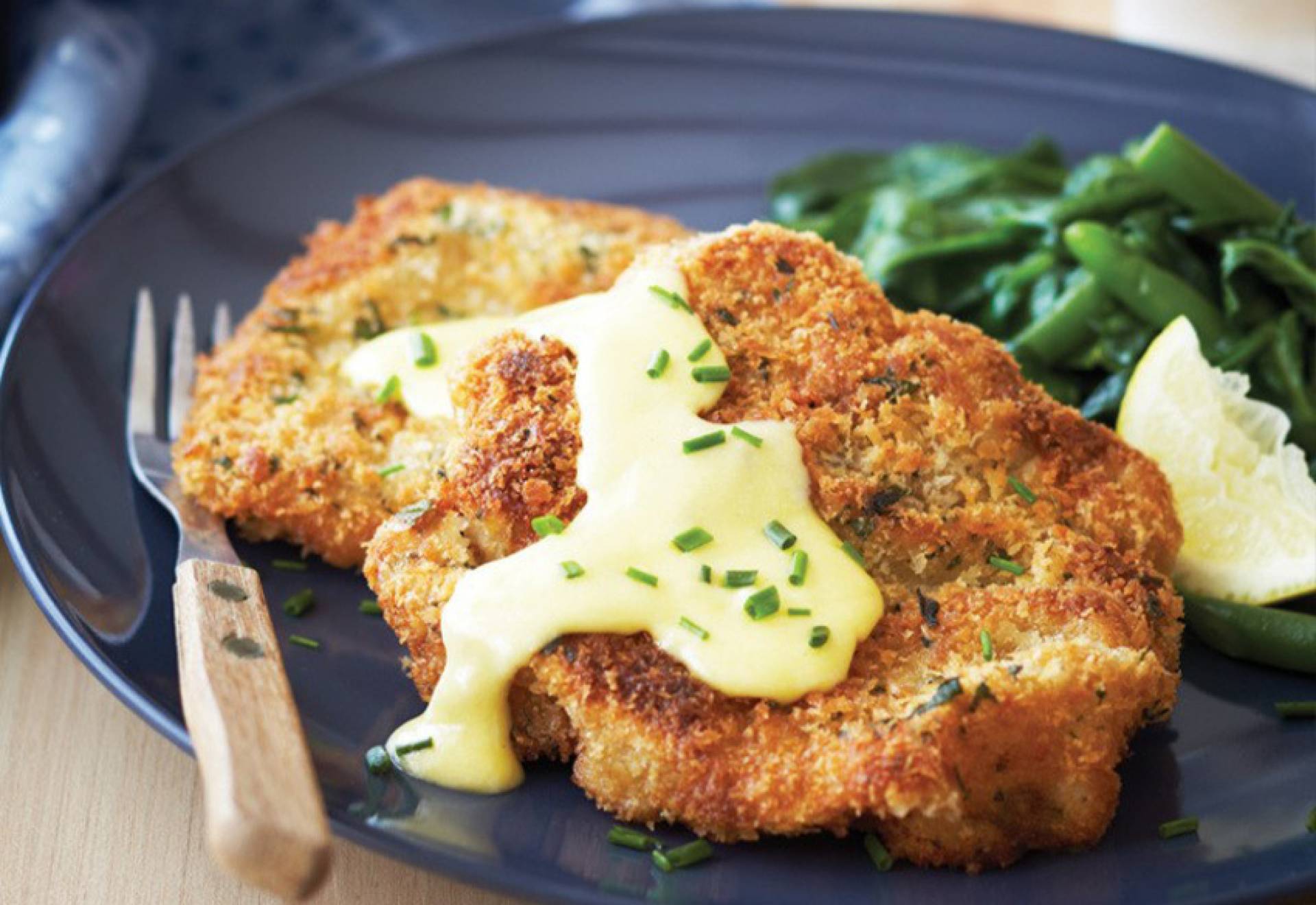 Pretzel Crusted Chicken Schnitzel with German Potato Salad