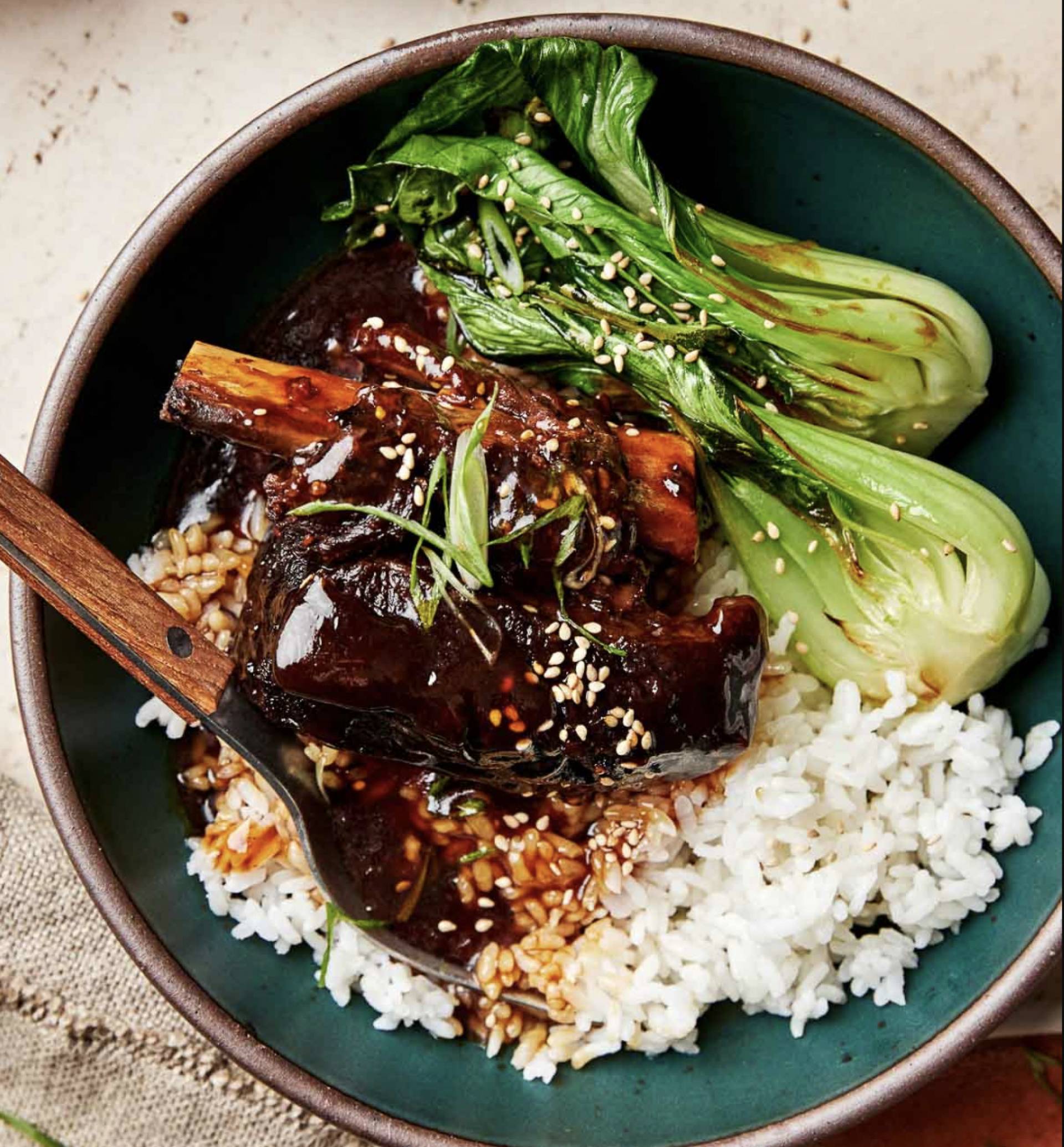 Low Carb Asian Honey Soy Braised Beef Chuck with Bok Choy