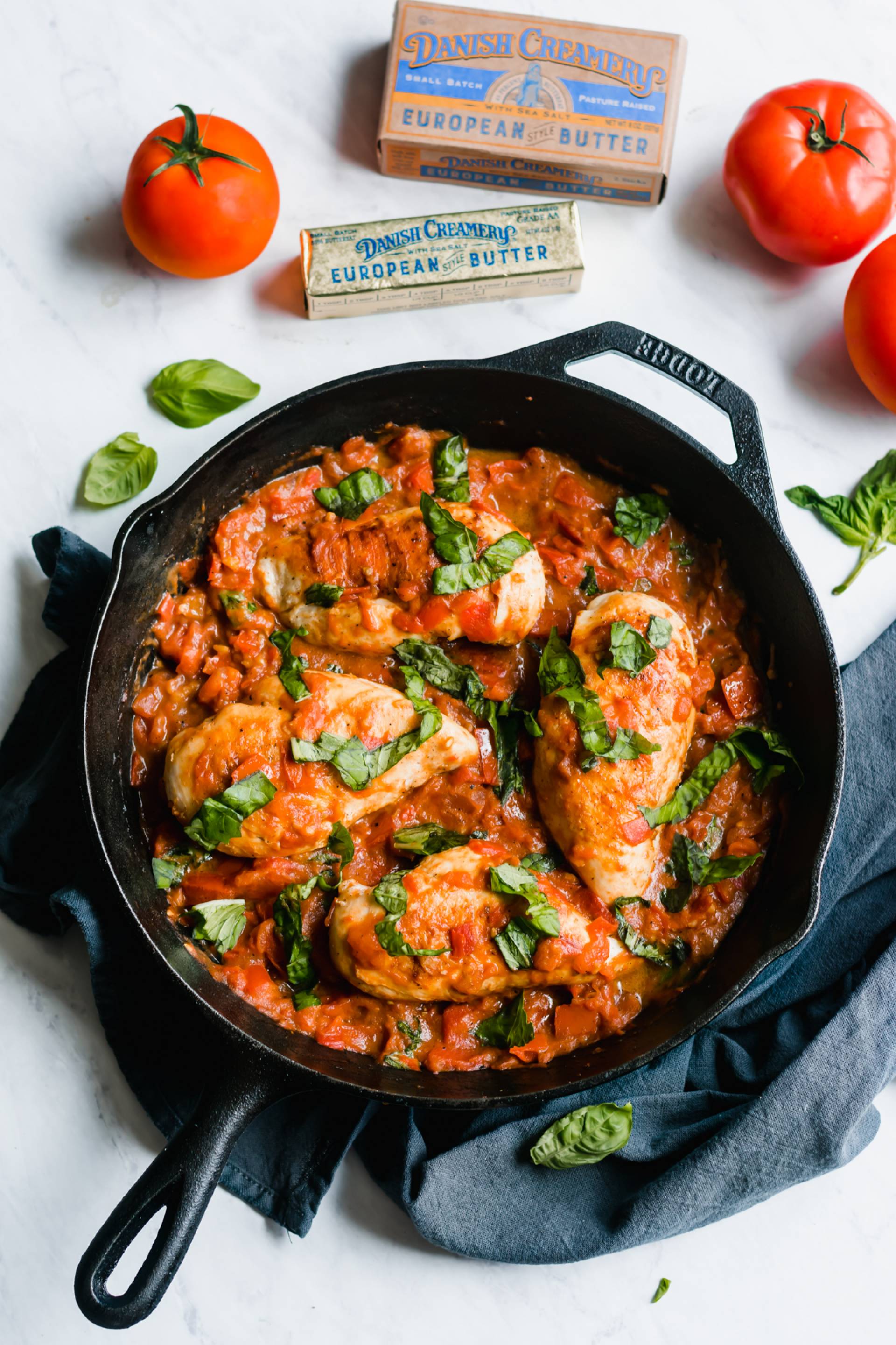 Plant Based Italian Tuscan Butter Daring Chik'n with Pesto Toasted Orzo