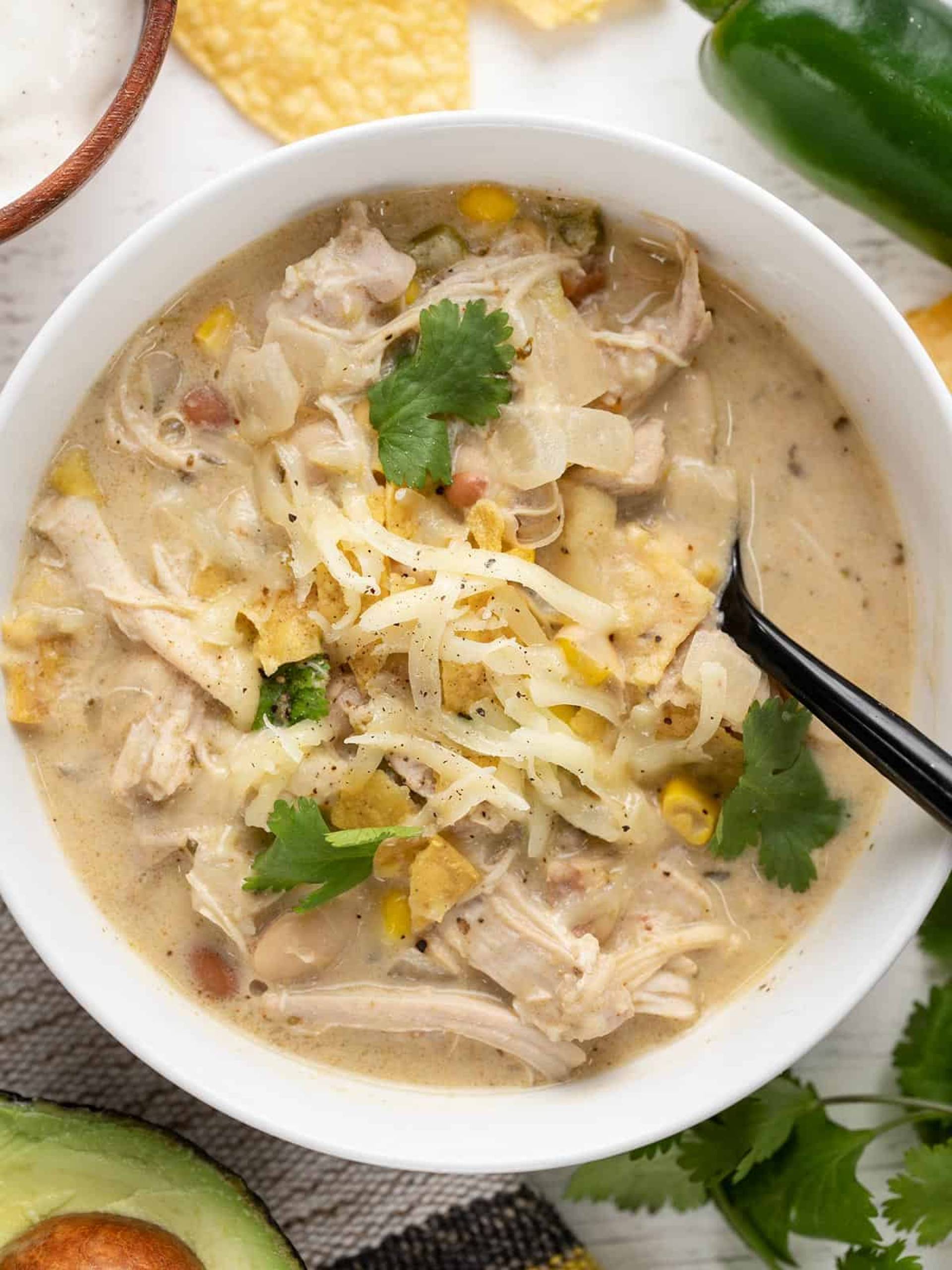 Creamy Ranch Chicken Chili