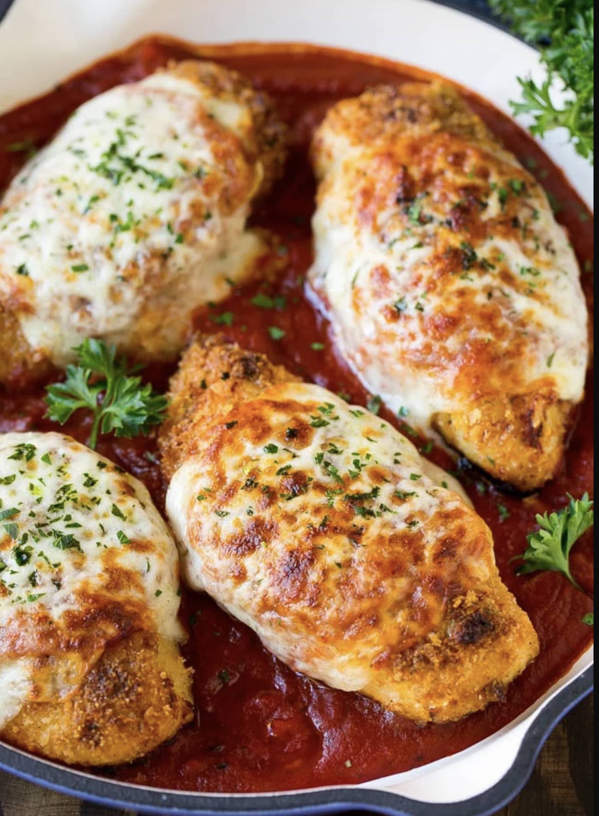 Low Carb Grilled Chicken Parmesan with Italian Roasted Vegetables