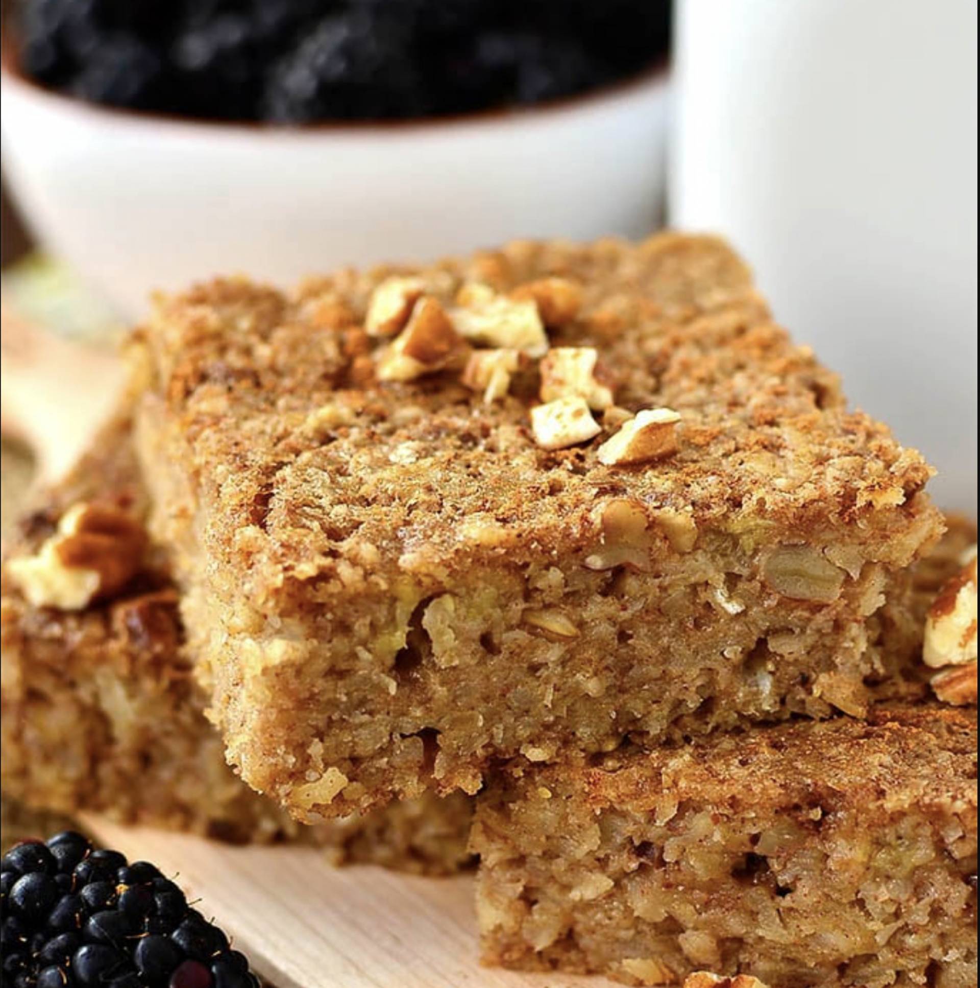 Maple Cinnamon Oatmeal Breakfast Bars