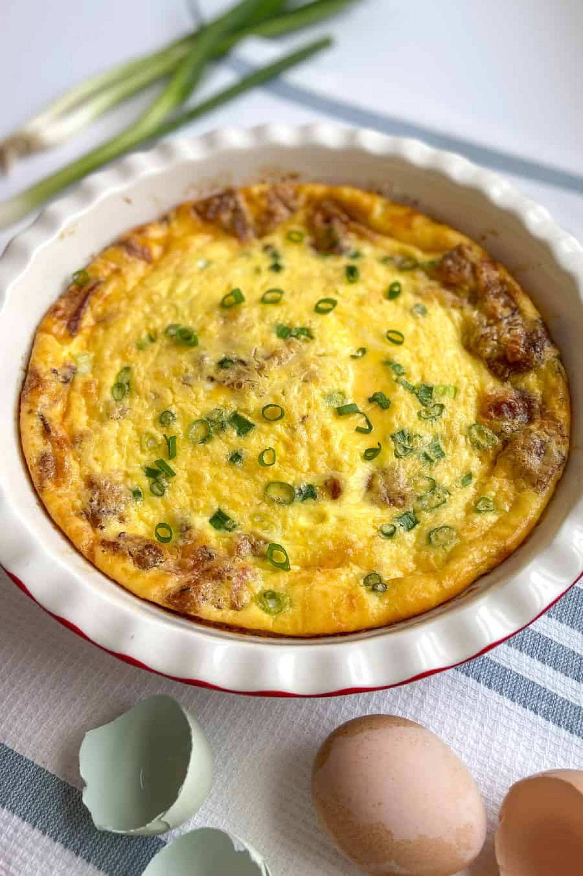 Plant Based Crustless Quiche Lorraine