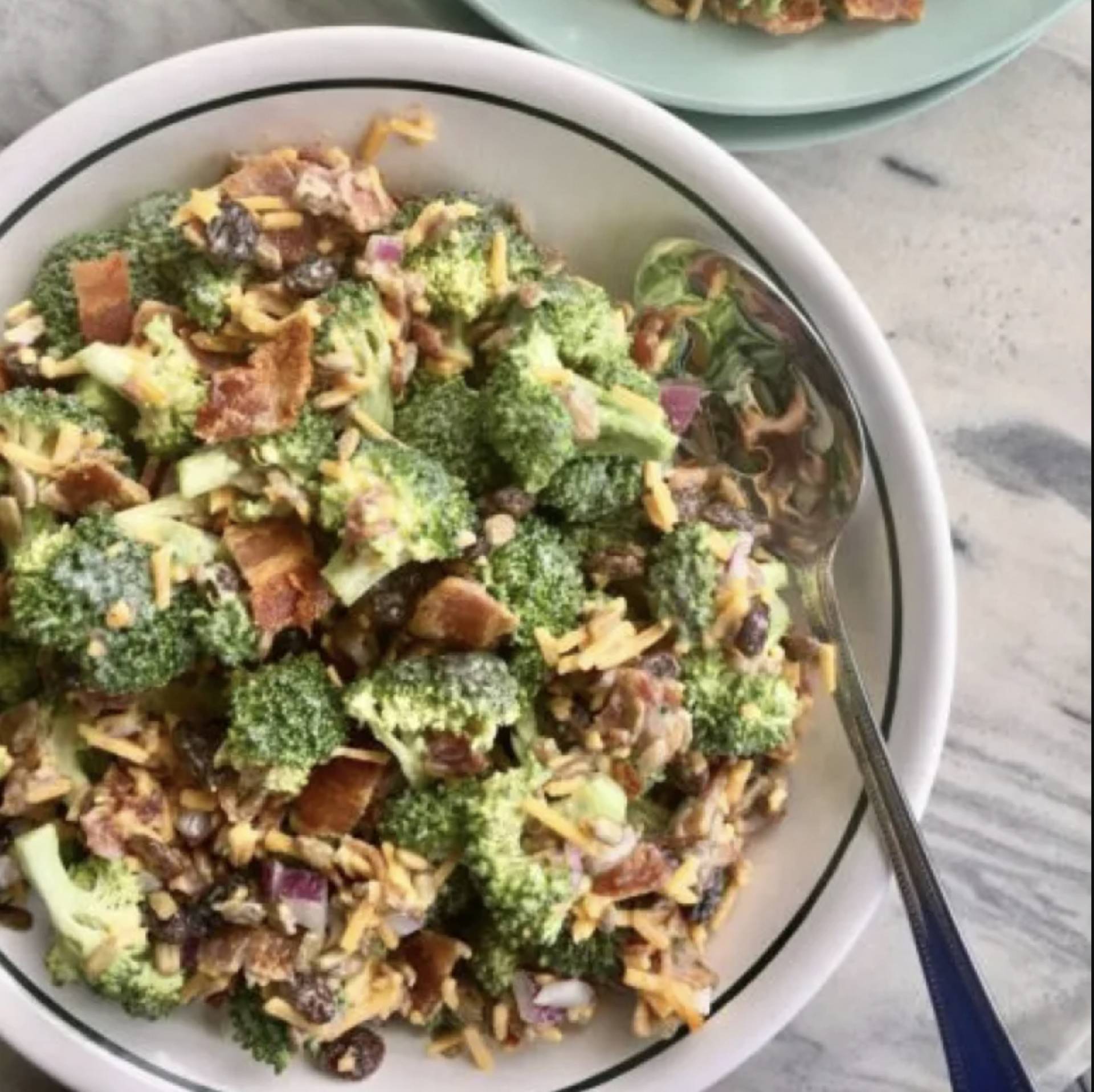 Grilled Flank Steak with Roasted Red Potatoes and Bacon Broccoli Salad