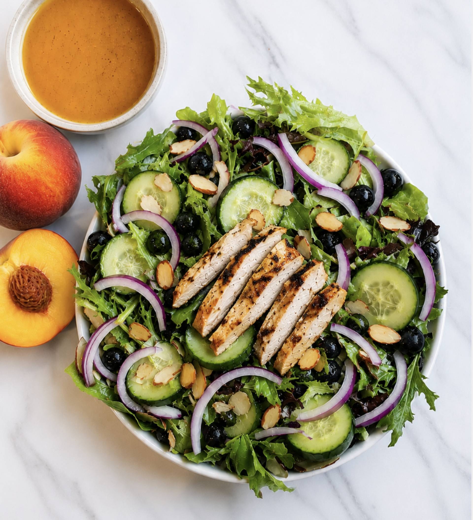 GIVE BACK- Dairy Free Palisade Summer Salad with Grilled Chicken