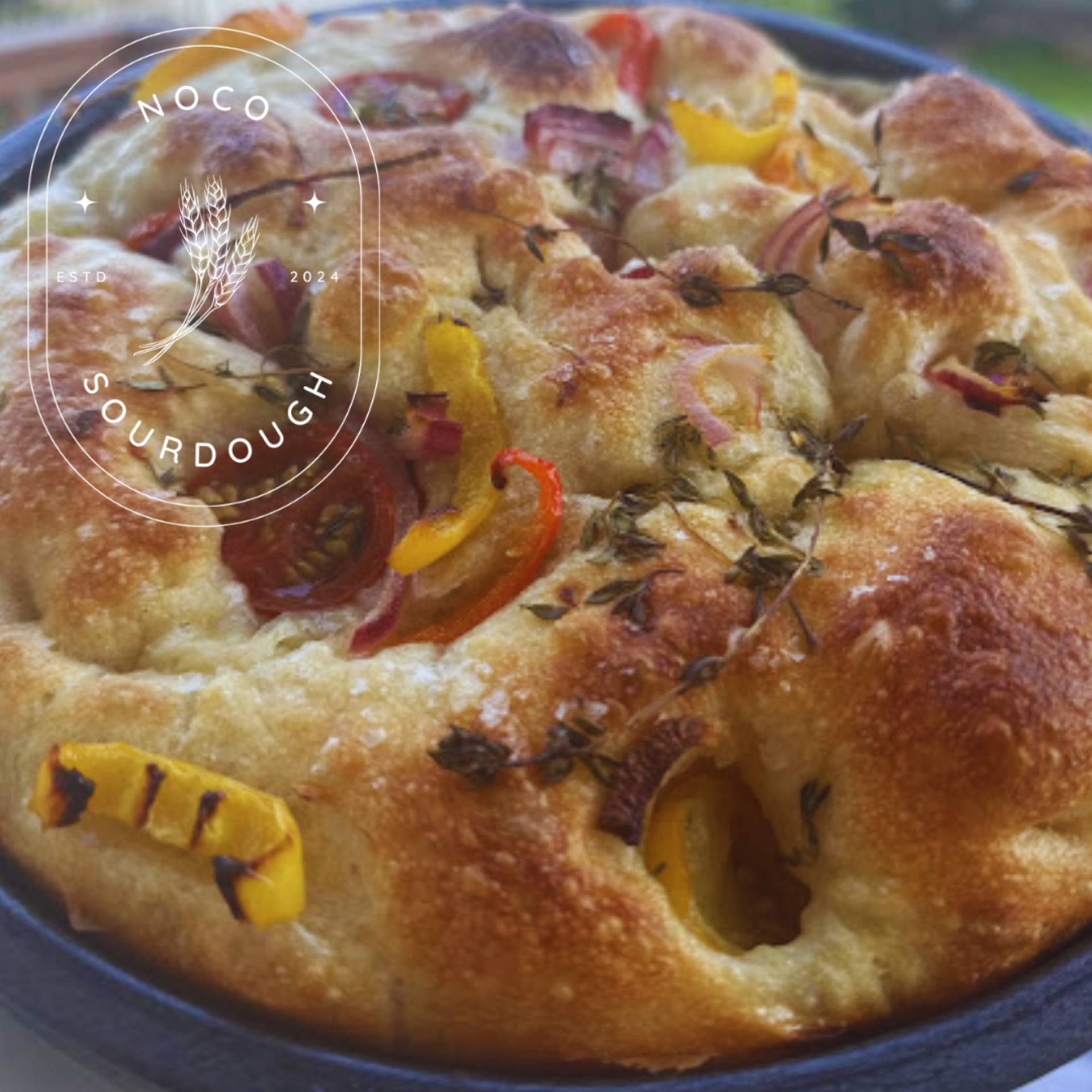 NoCo Sourdough - Garden Vegetable Focaccia