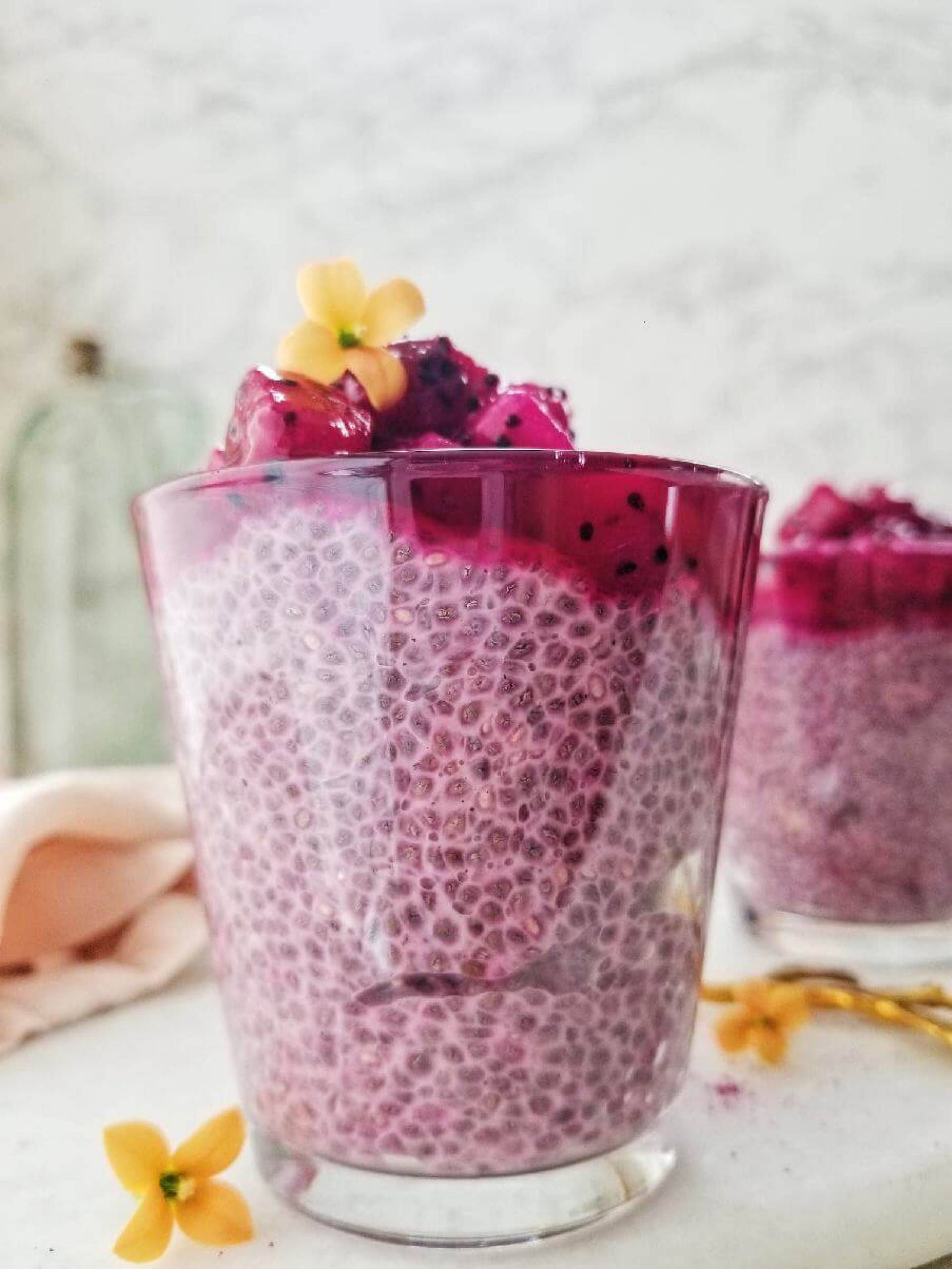 Chia Seed Pudding with Dragon Fruit & Coconut (4 pack)