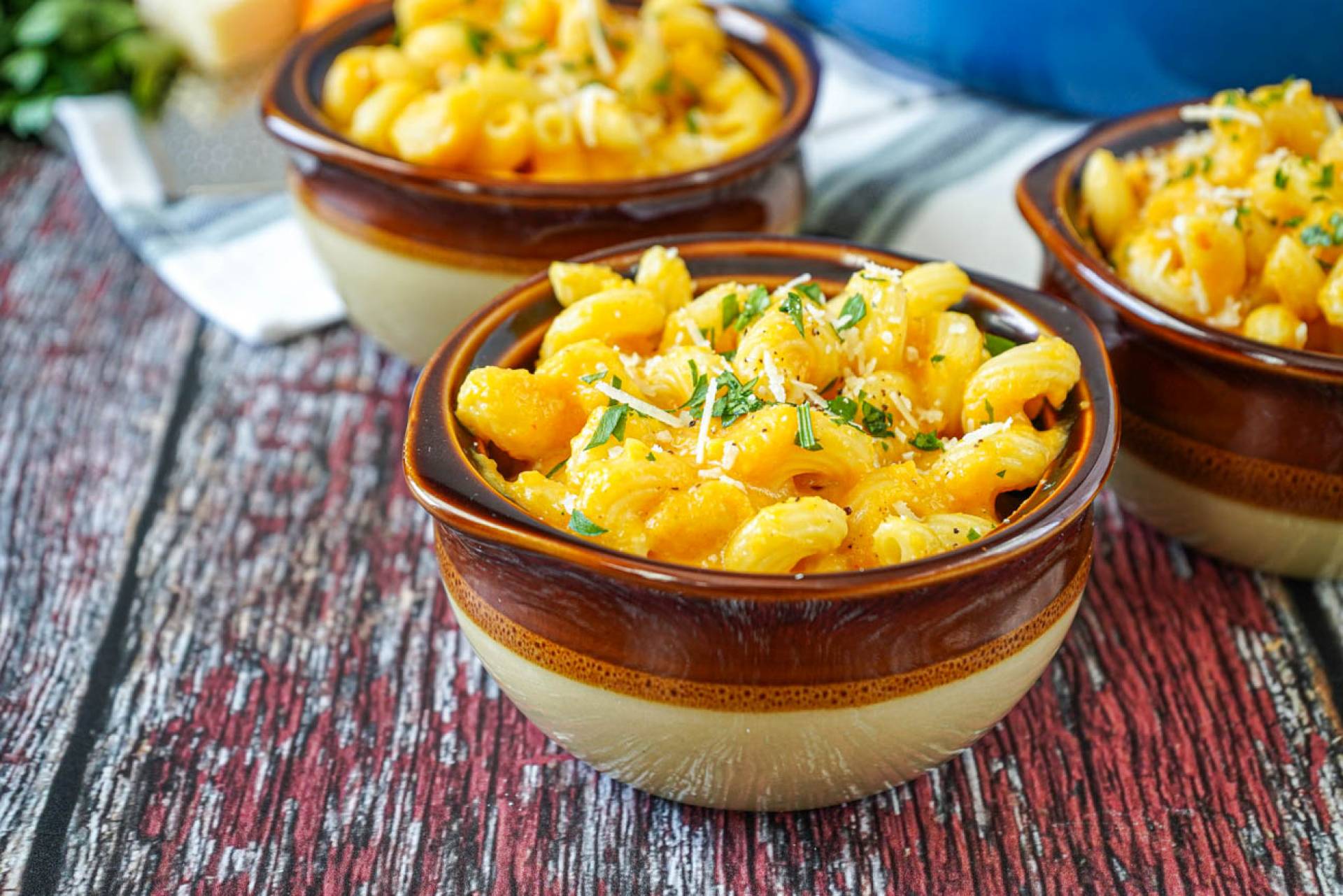 Gluten Free Butternut Mac and Cheese with Grilled Chicken and Roasted Broccoli