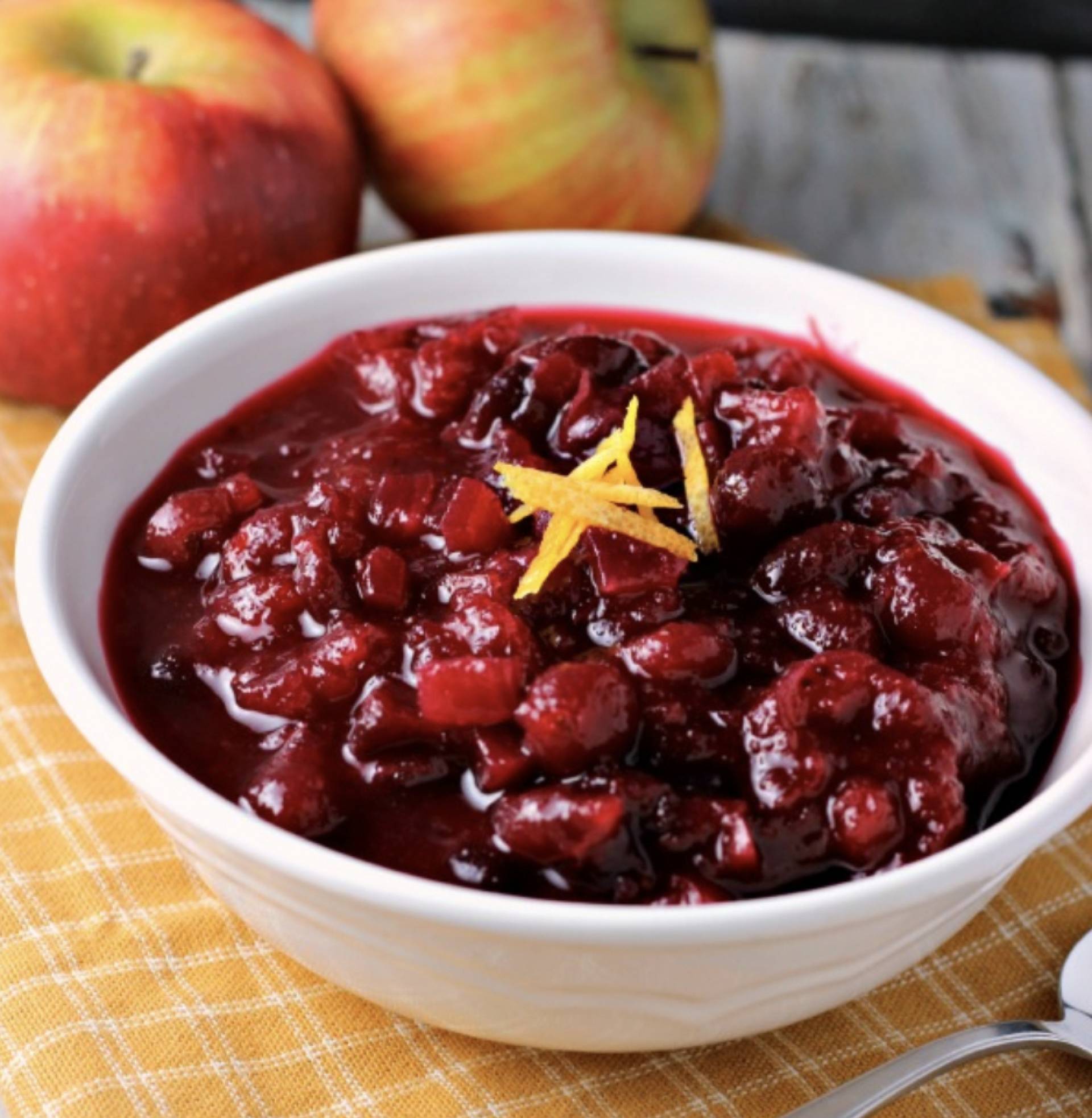 Whiskey Apple Cranberry Sauce - THANKSGIVING MENU